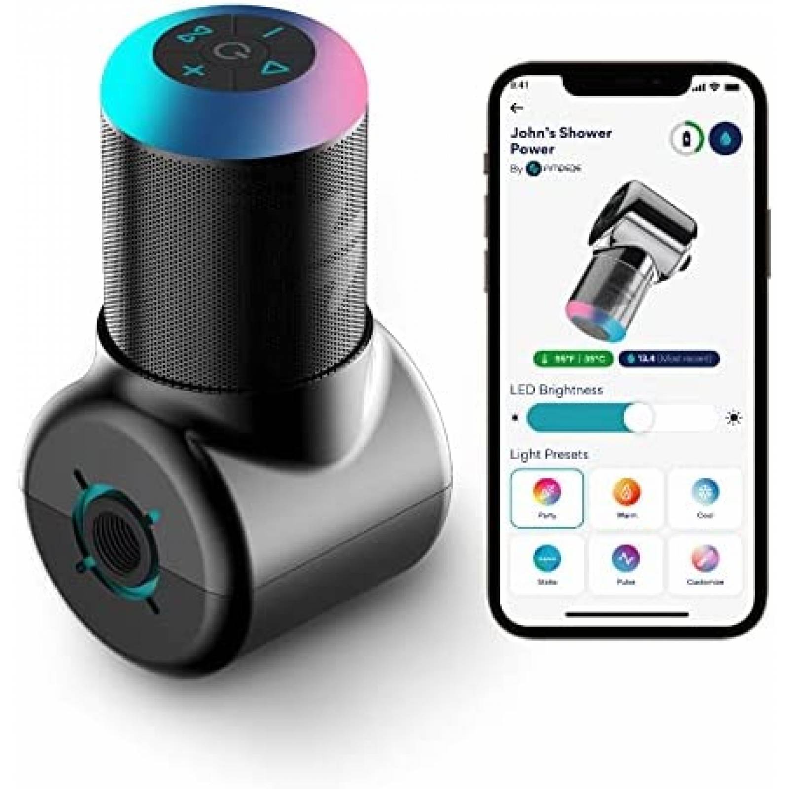 Bocina de Ducha Ampere Funciona con Energia Hidroelectrica