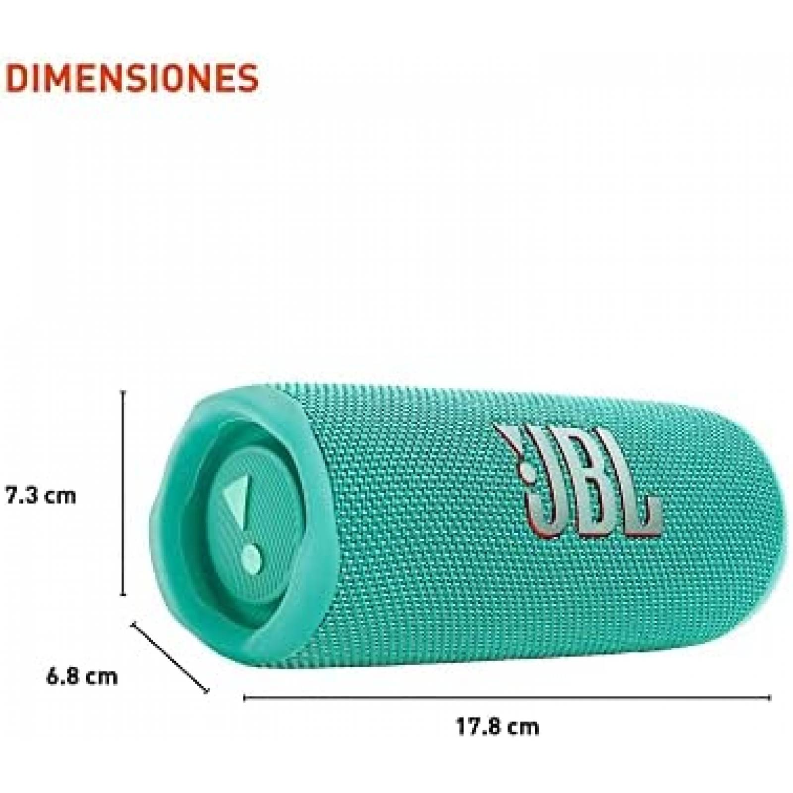 Altavoz inalámbrico  JBL Flip 6, Bluetooth, Hasta 12 h, IPX67, Azul