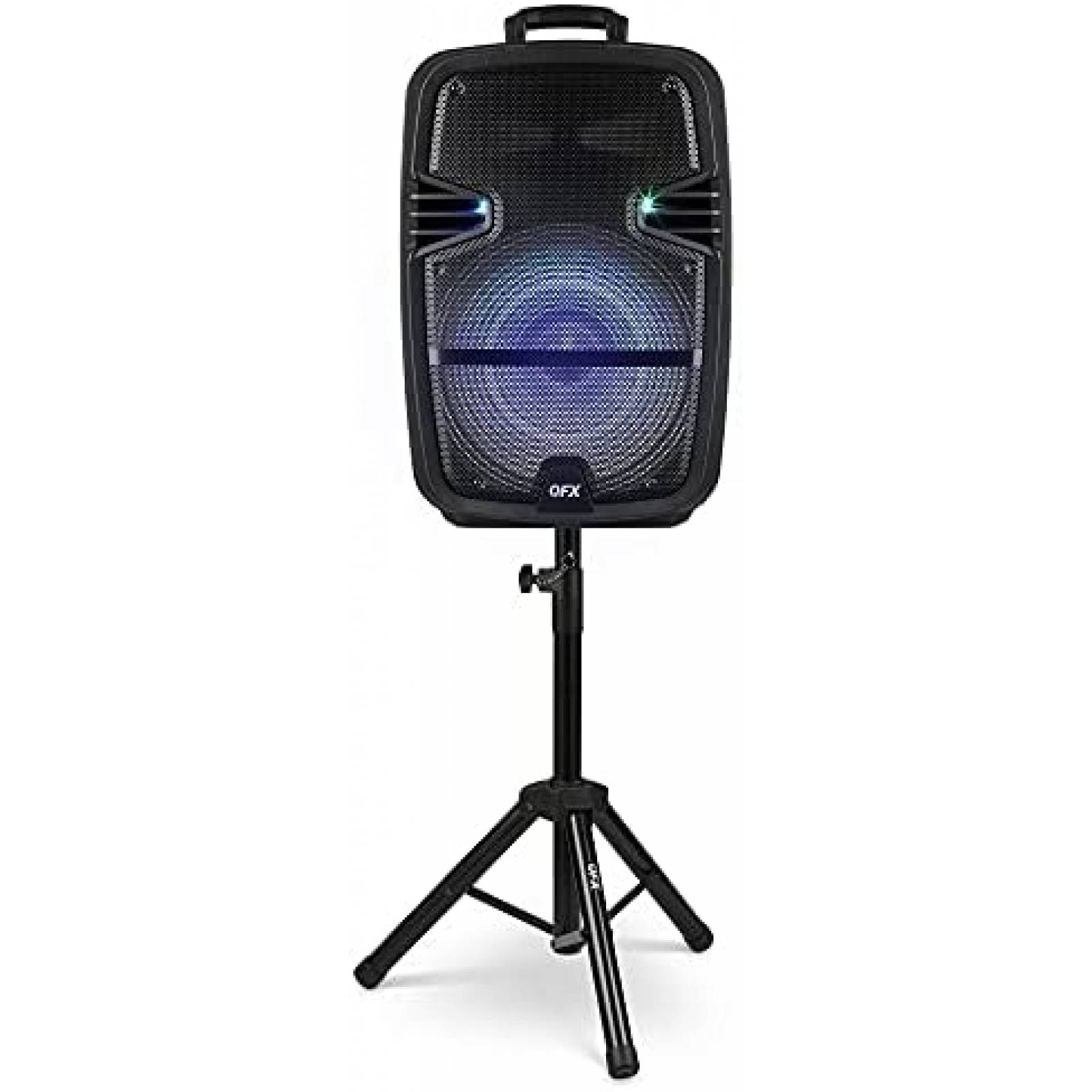 Bocina QFX PBX-616SM Bluetooth Recargable de 15" -Negro