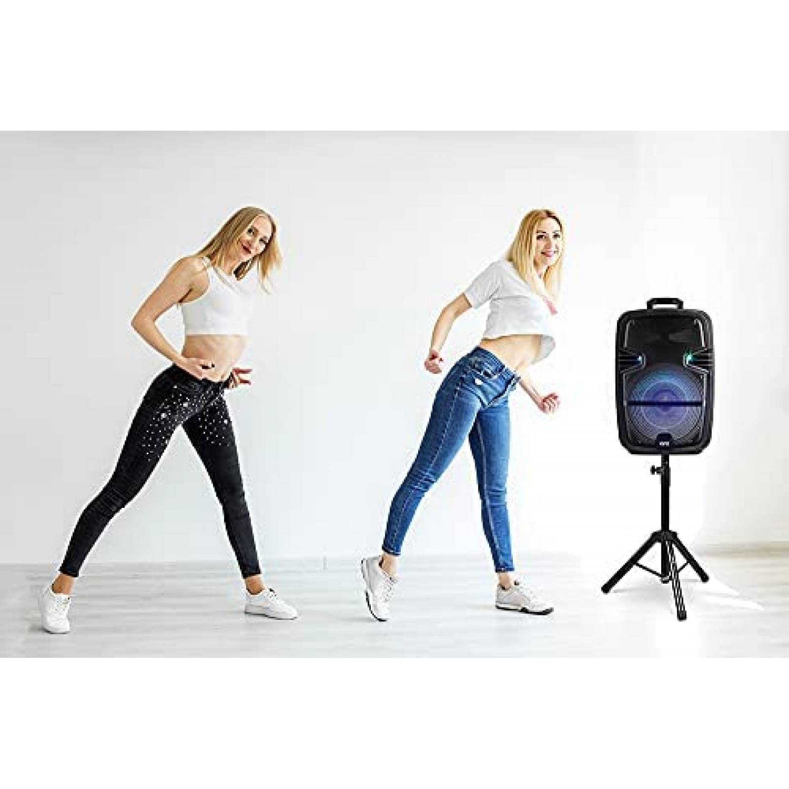 Bocina QFX PBX-616SM Bluetooth Recargable de 15" -Negro