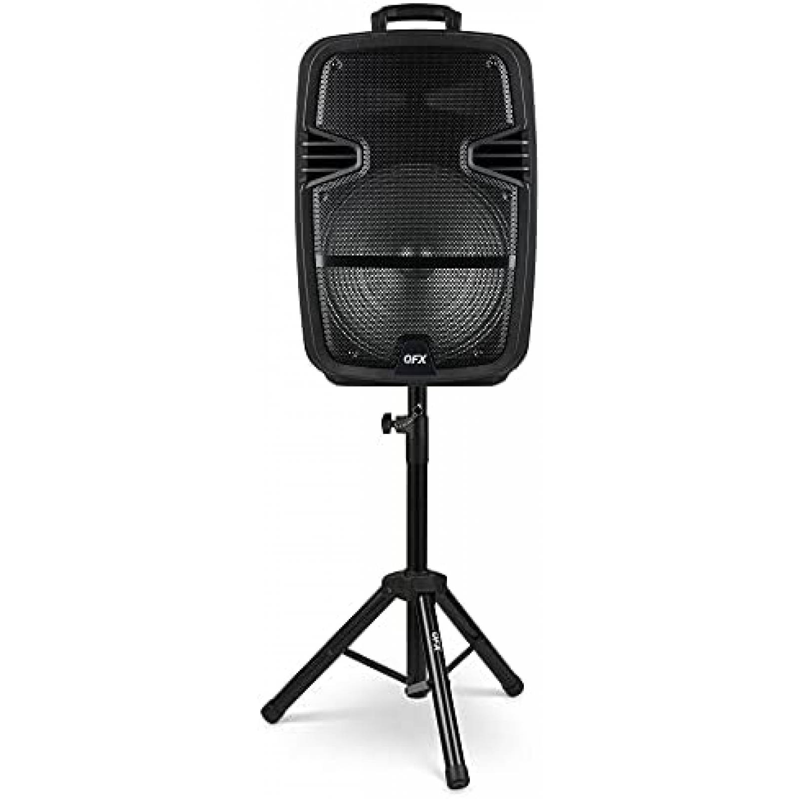 Bocina QFX PBX-616SM Bluetooth Recargable de 15" -Negro