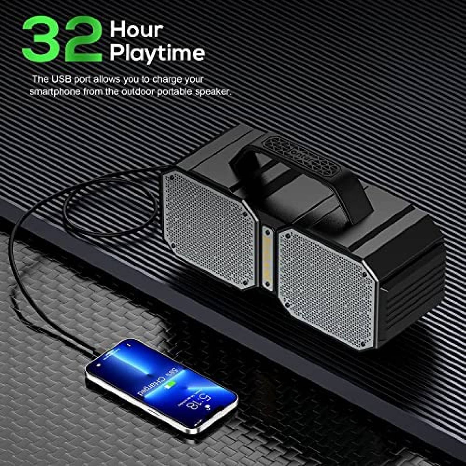 Bocina Portatil BUGANI Bluetooth 5.3 de 60W -Negro