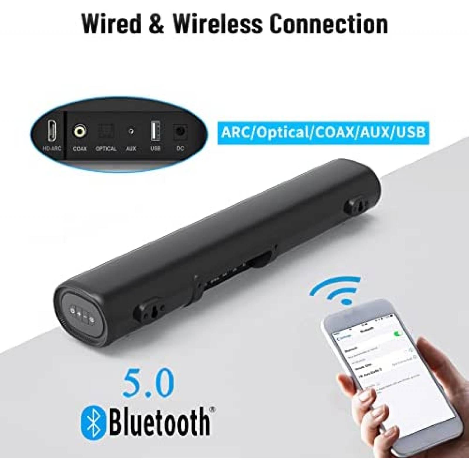 Barra de Sonido LITTOAK SE04 para TV con Bluetooth 5.0