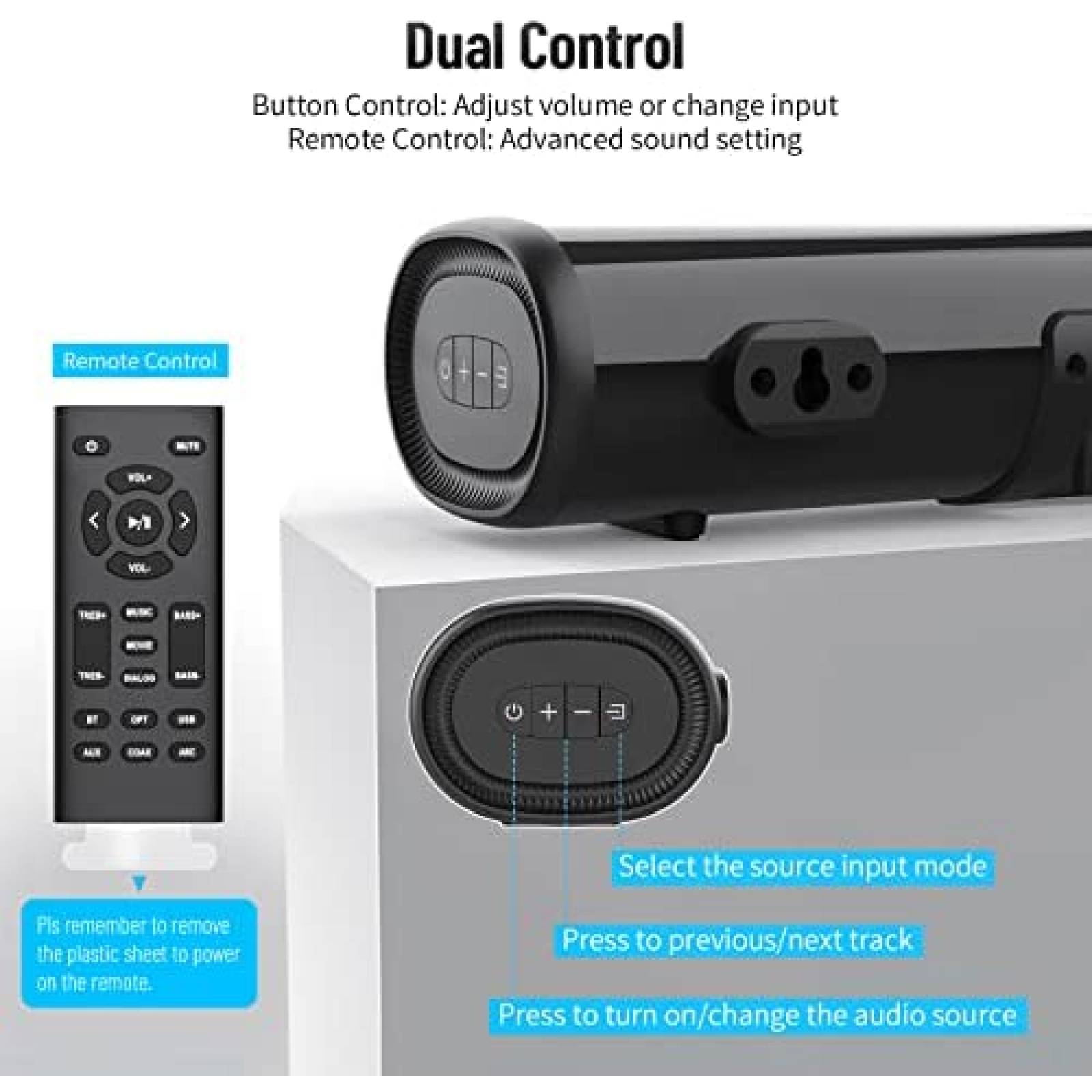 Barra de Sonido LITTOAK SE04 para TV con Bluetooth 5.0