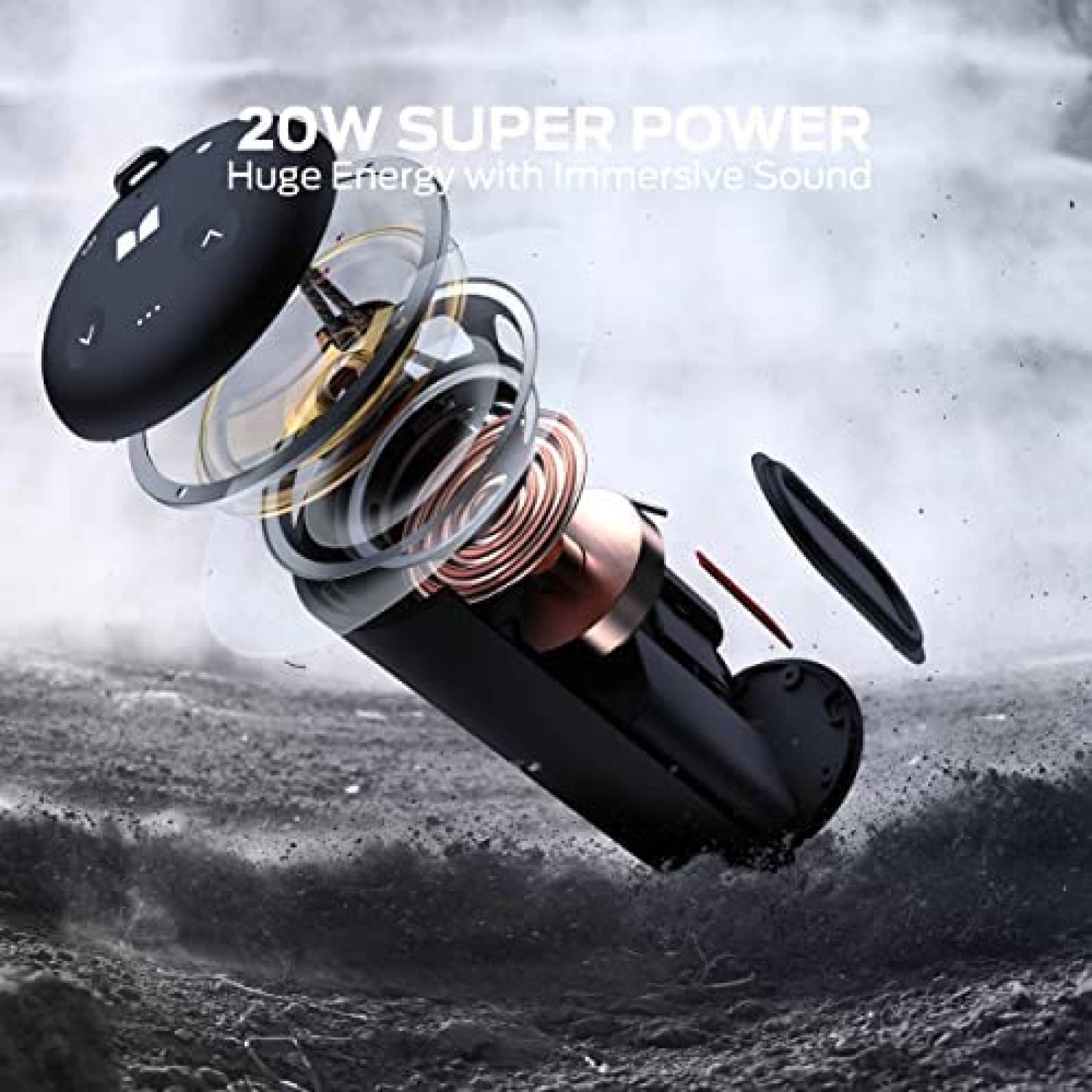 Bocina Portatil Monster S130 Bluetooth 5.3 de 30W -Negro