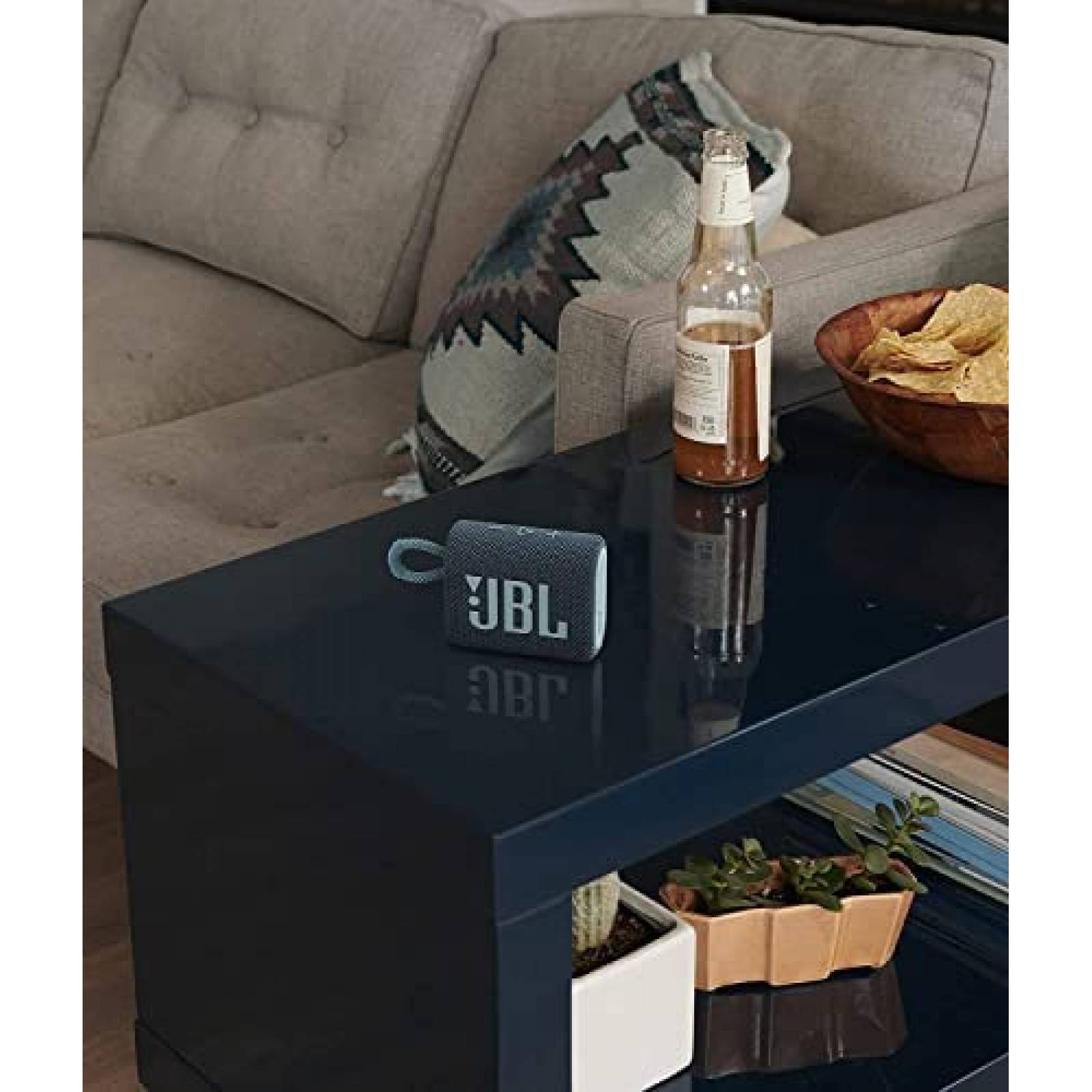 Bocina Bluetooth Portatil JBL Go 3 con Llavero -Azul