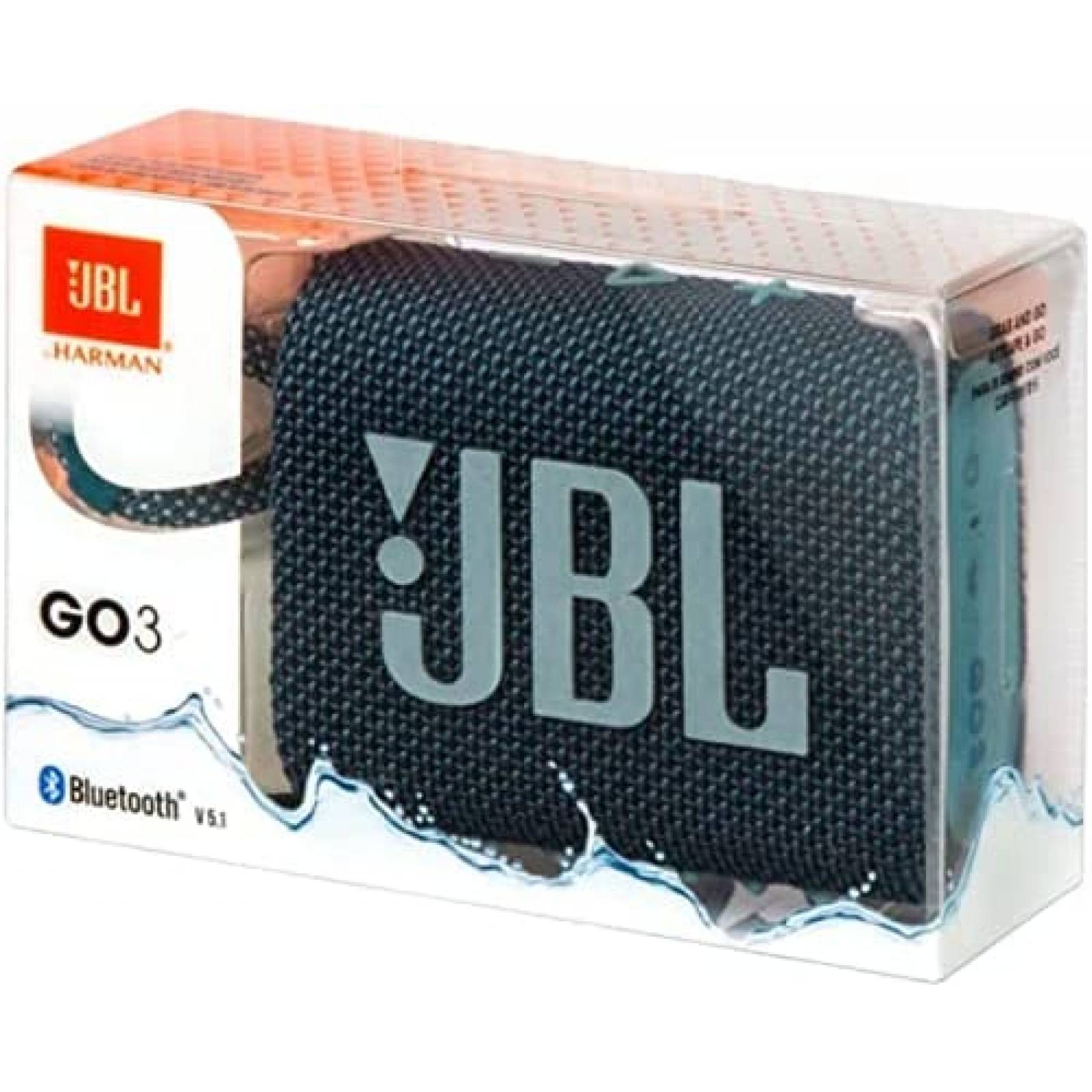Bocina Bluetooth Portatil JBL Go 3 con Llavero -Azul