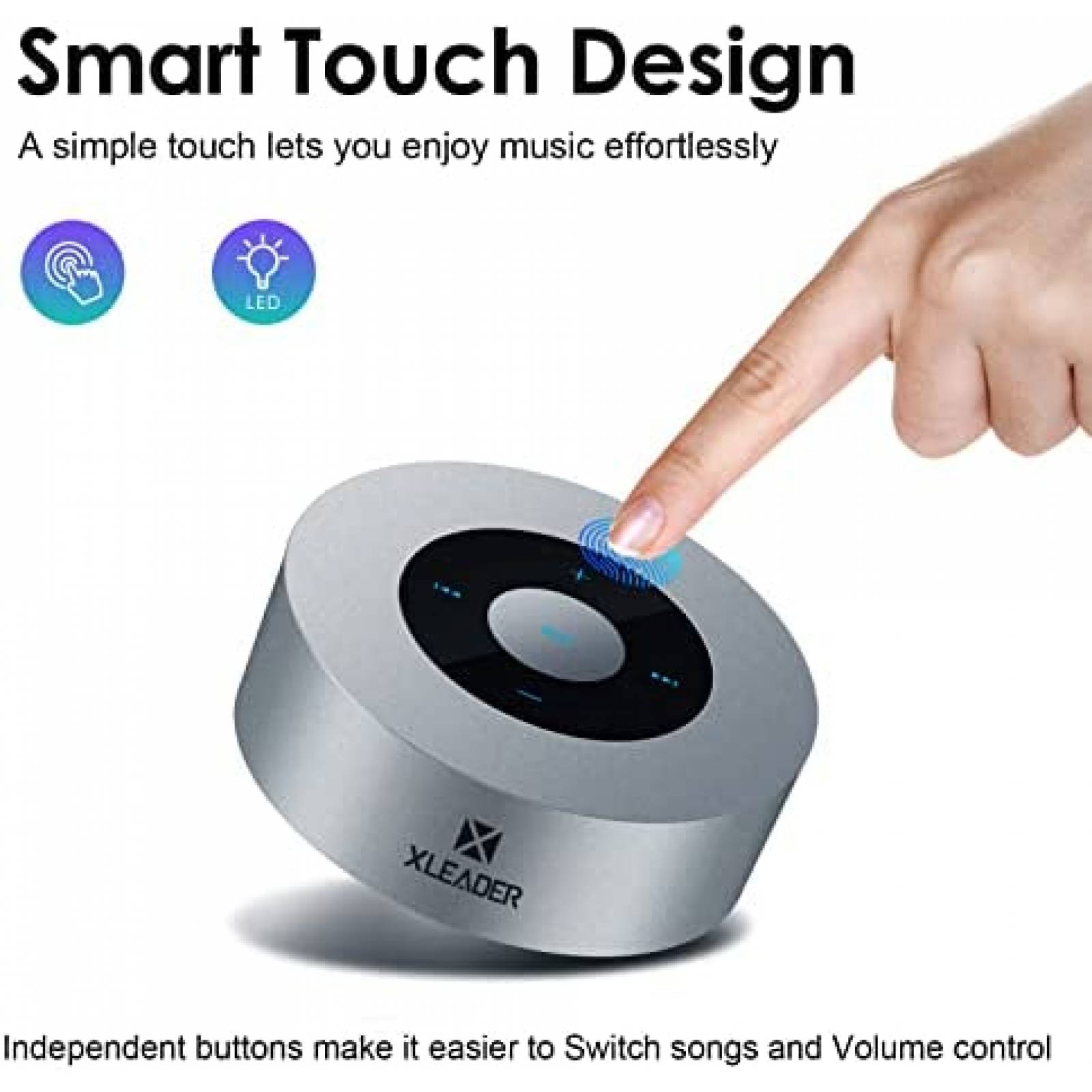 Bocina Portatil XLEADER SoundAngel A8 de 15H de Carga -Plata