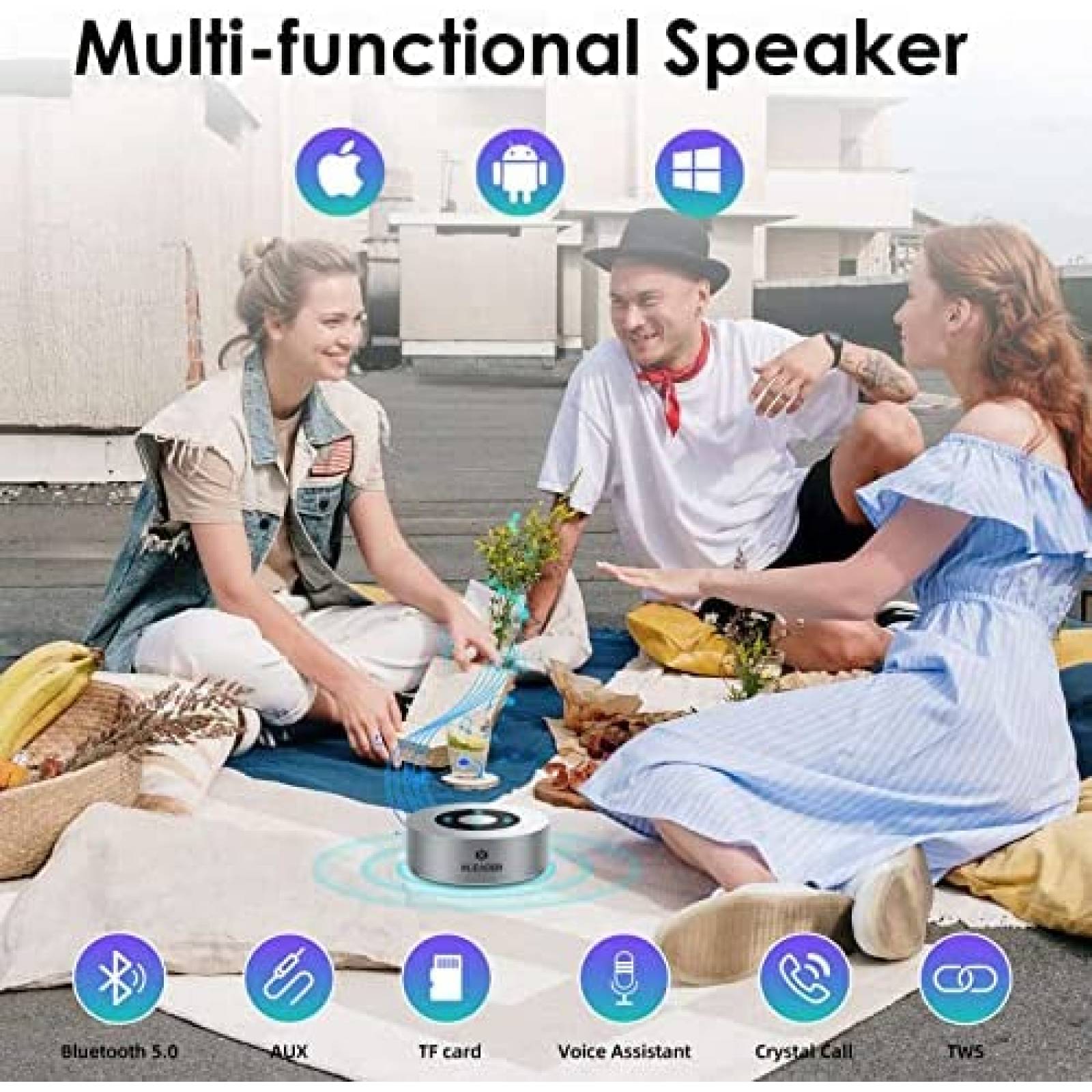 Bocina Portatil XLEADER SoundAngel A8 de 15H de Carga -Plata