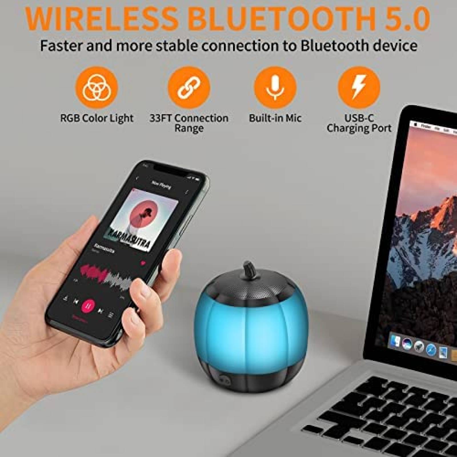 LFS Altavoces Bluetooth Pequeños Altavoz Inalámbrico Portátil Mini