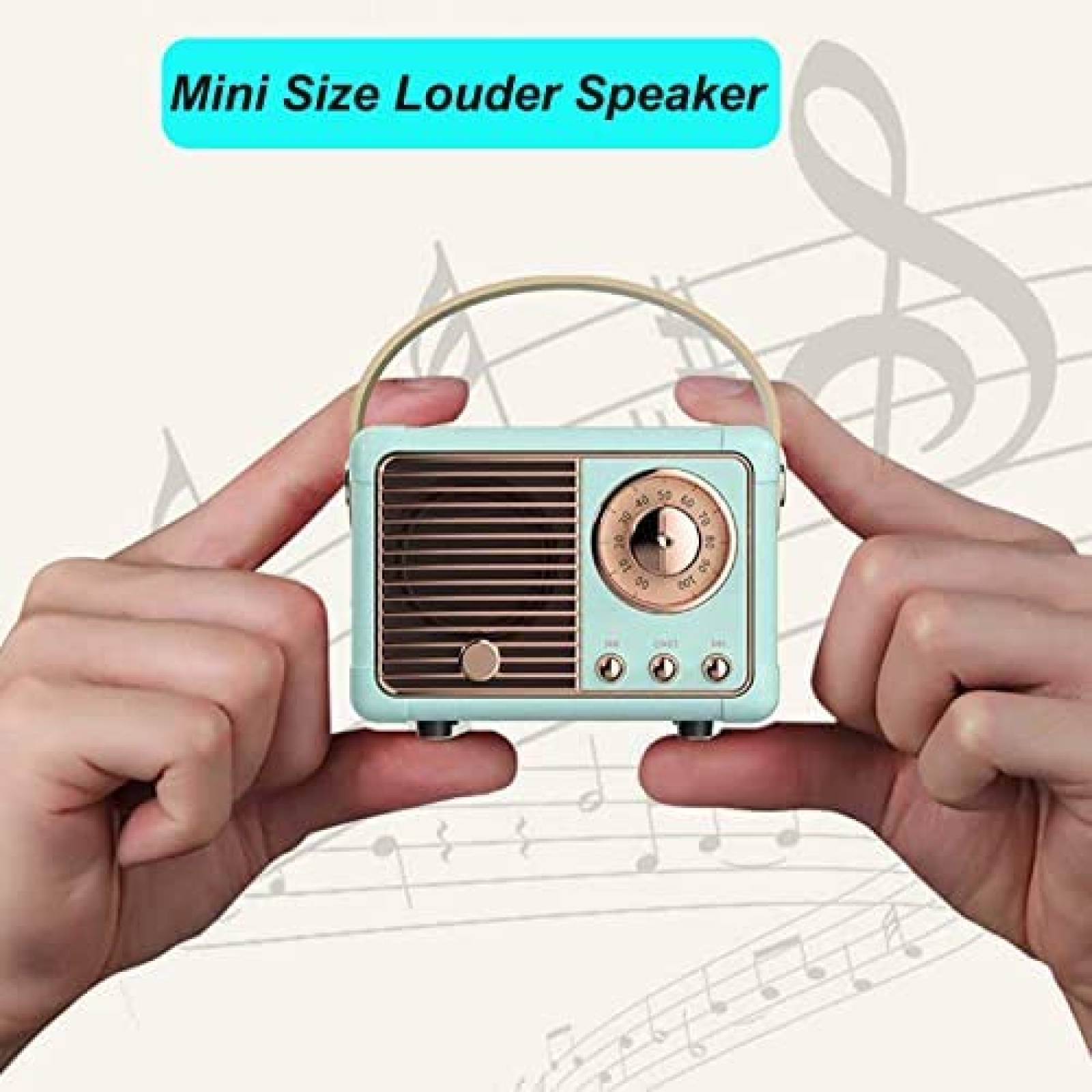 Bocina Portatil Dosmix HM11 Bluetooth Estilo Retro -Azul