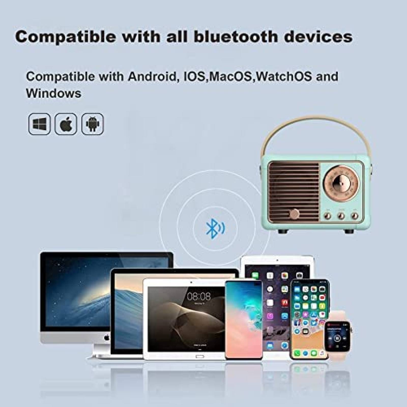 Bocina Portatil Dosmix HM11 Bluetooth Estilo Retro -Azul