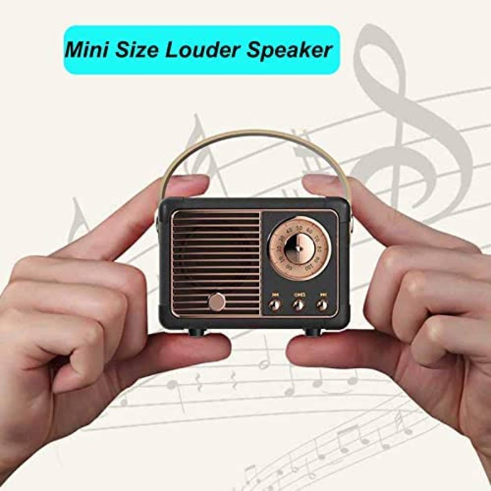 Bocina Portatil Dosmix HM11 Bluetooth Estilo Retro -Negro