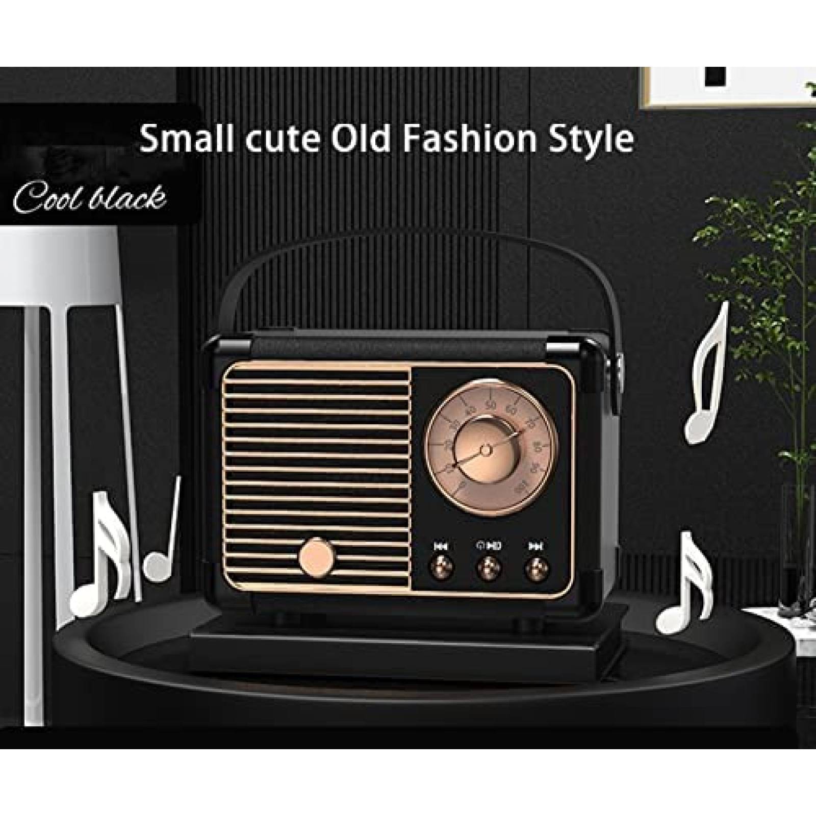 Bocina Portatil Dosmix HM11 Bluetooth Estilo Retro -Negro