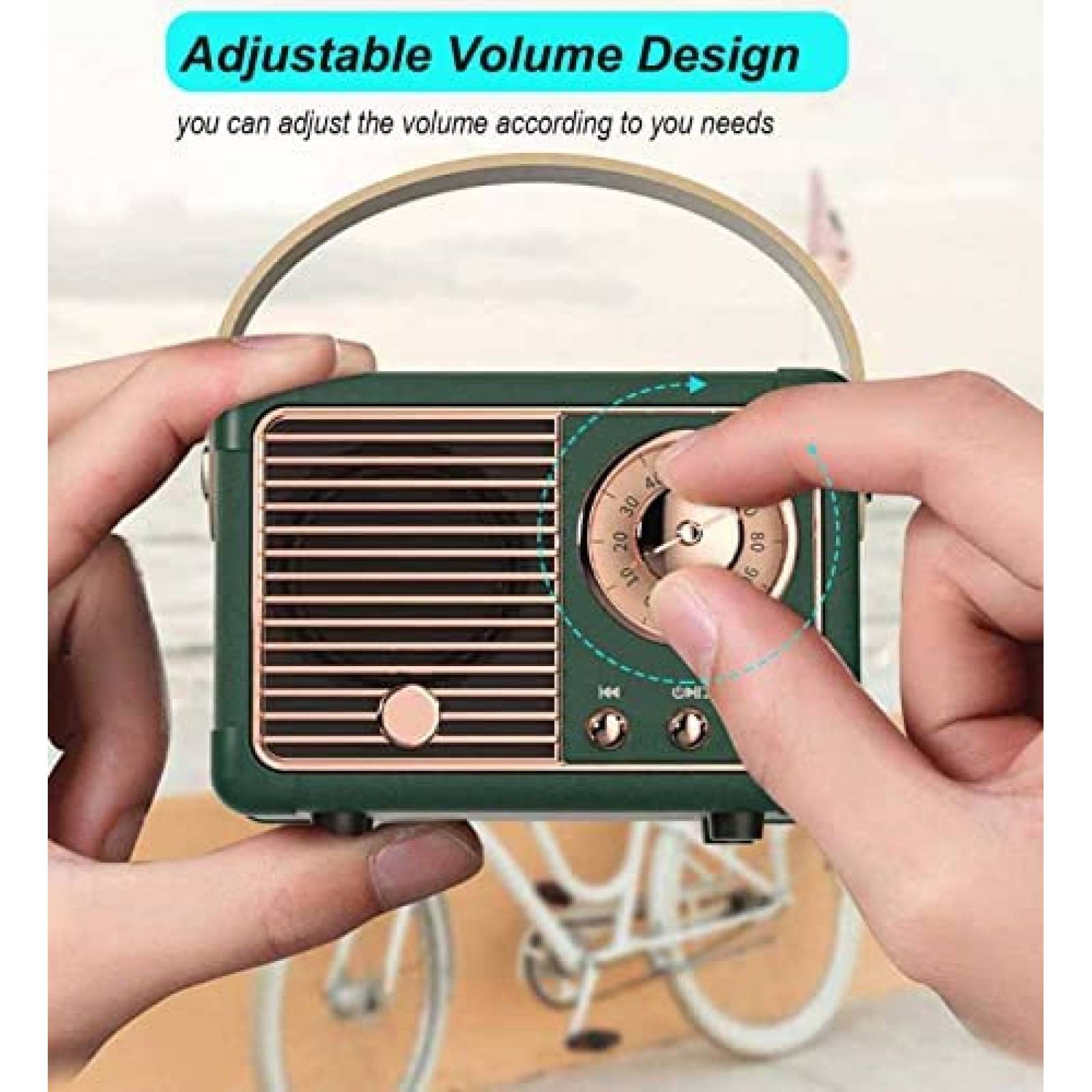 Bocina Portatil Dosmix HM11 Bluetooth Estilo Retro -Verde