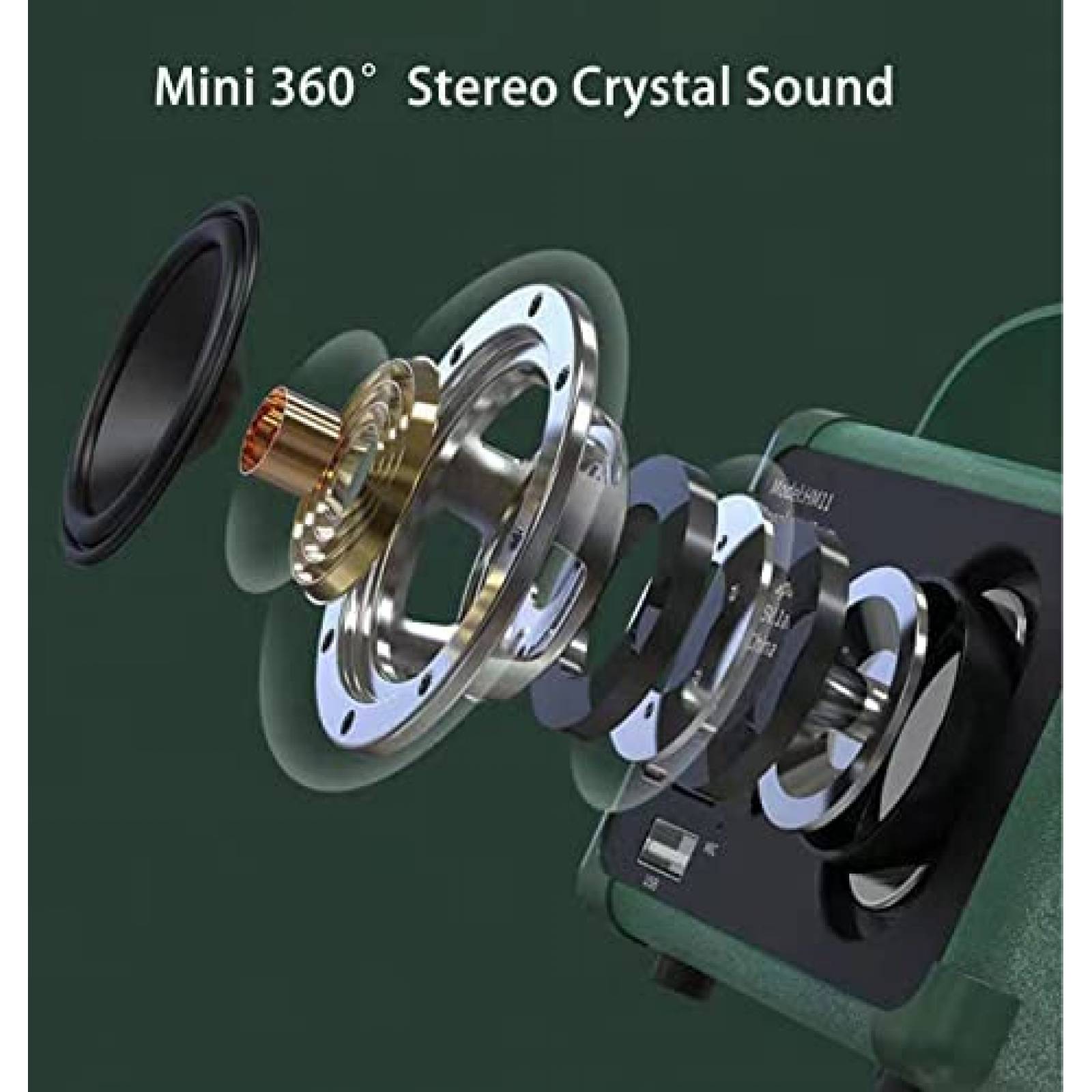Bocina Portatil Dosmix HM11 Bluetooth Estilo Retro -Verde