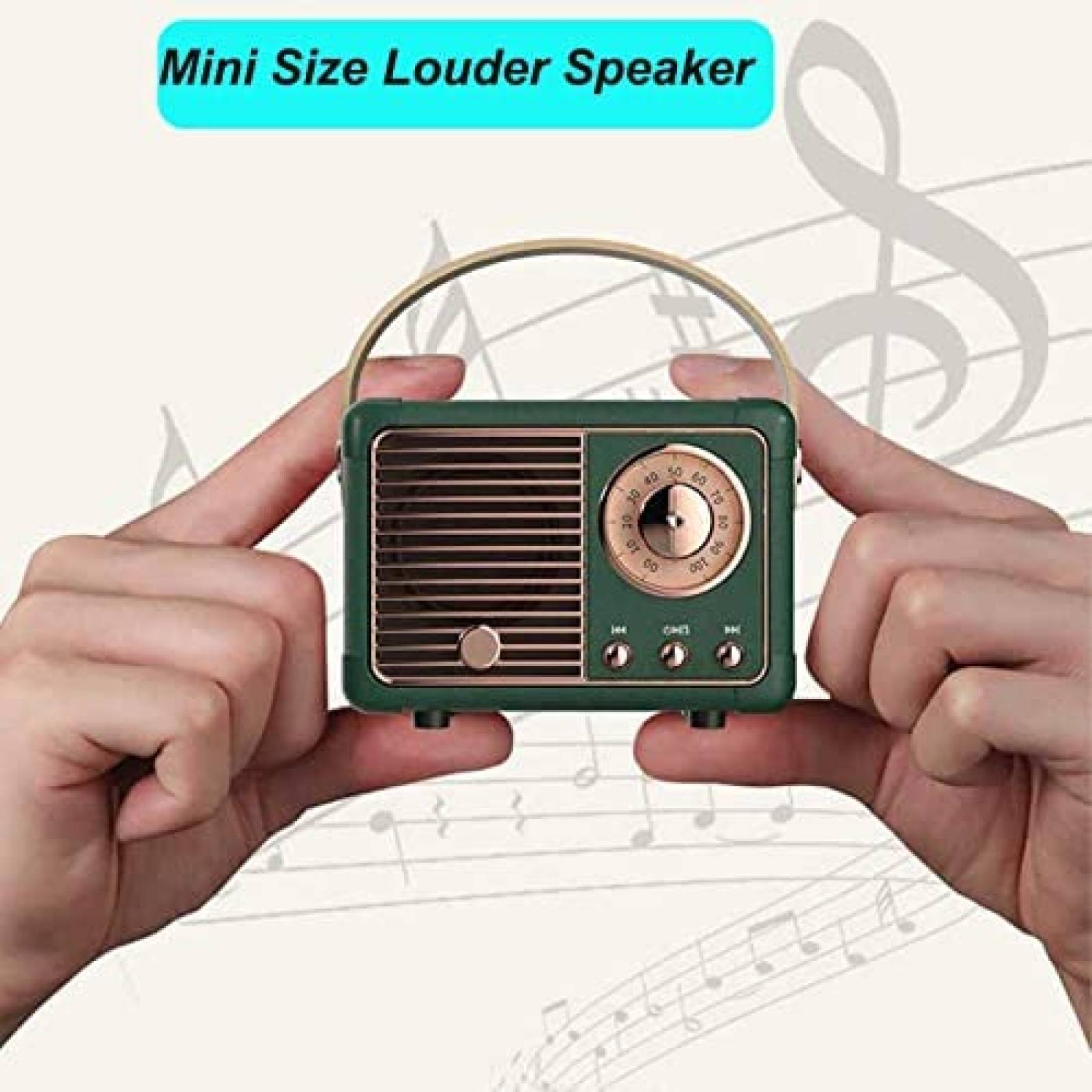 Bocina Portatil Dosmix HM11 Bluetooth Estilo Retro -Verde