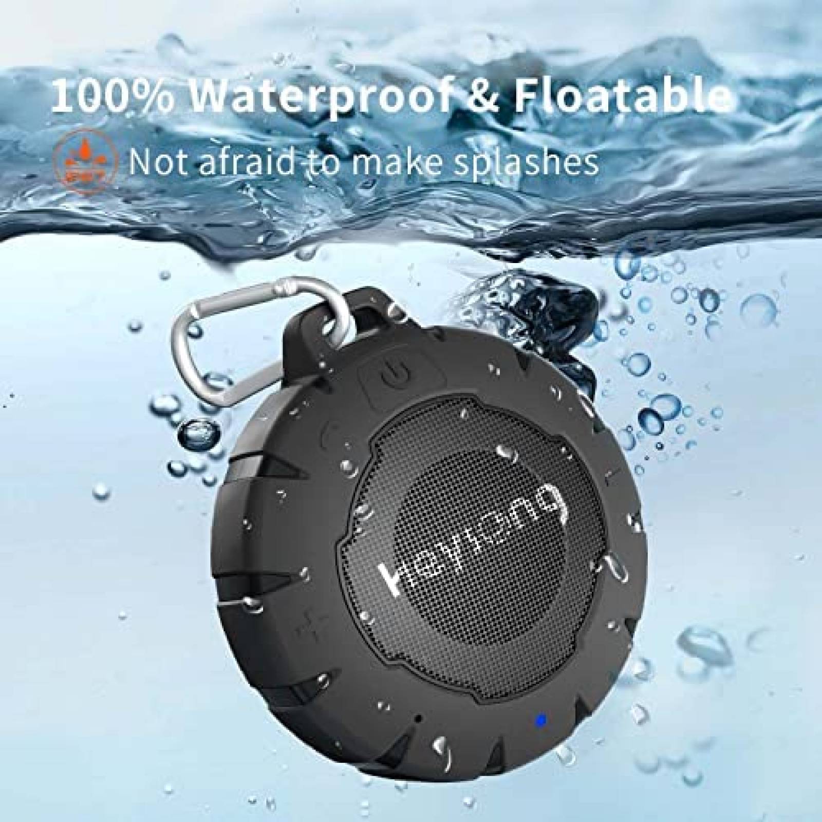 Bocina Portatil HEYSONG IP67 de 15H de Carga -Negro