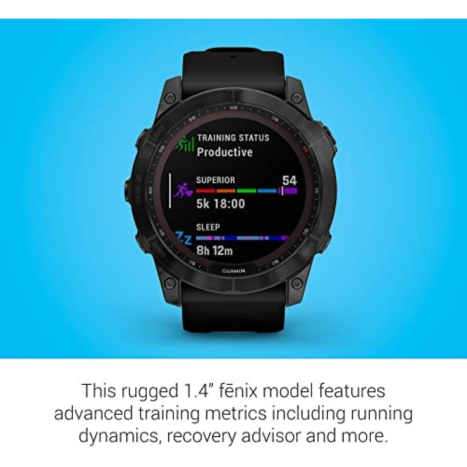 Smartwatch Garmin fenix 7X Sapphire Solar de 1.4'' -Negro