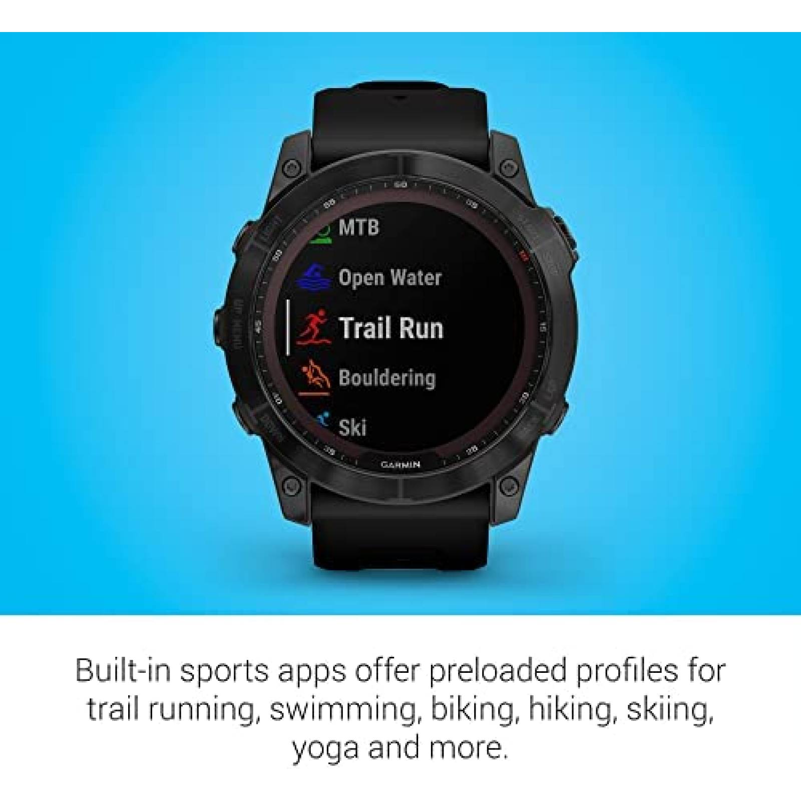 Smartwatch Garmin fenix 7X Sapphire Solar de 1.4'' -Negro