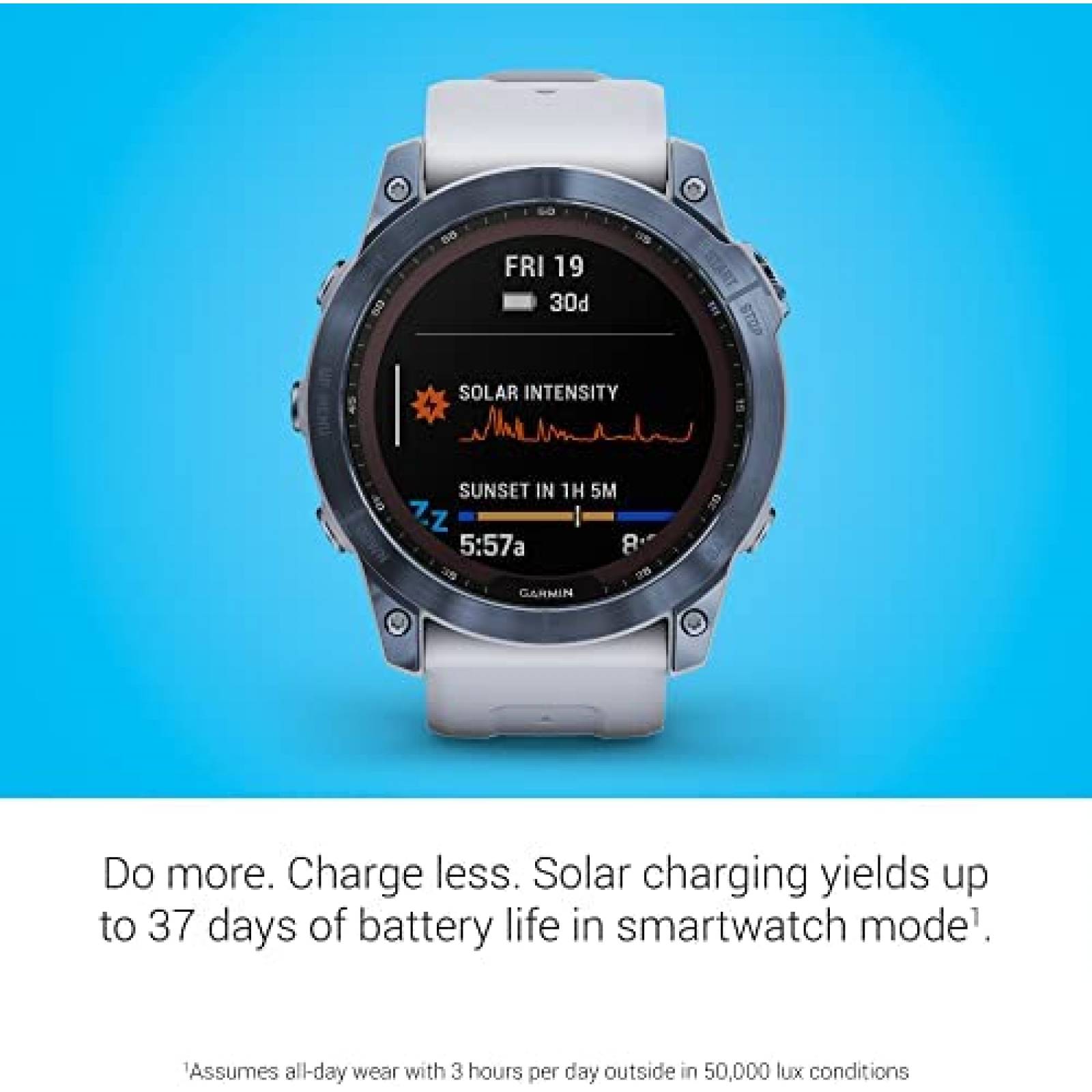 Smartwatch Garmin fenix 7X Sapphire Solar de 1.4'' -Azul