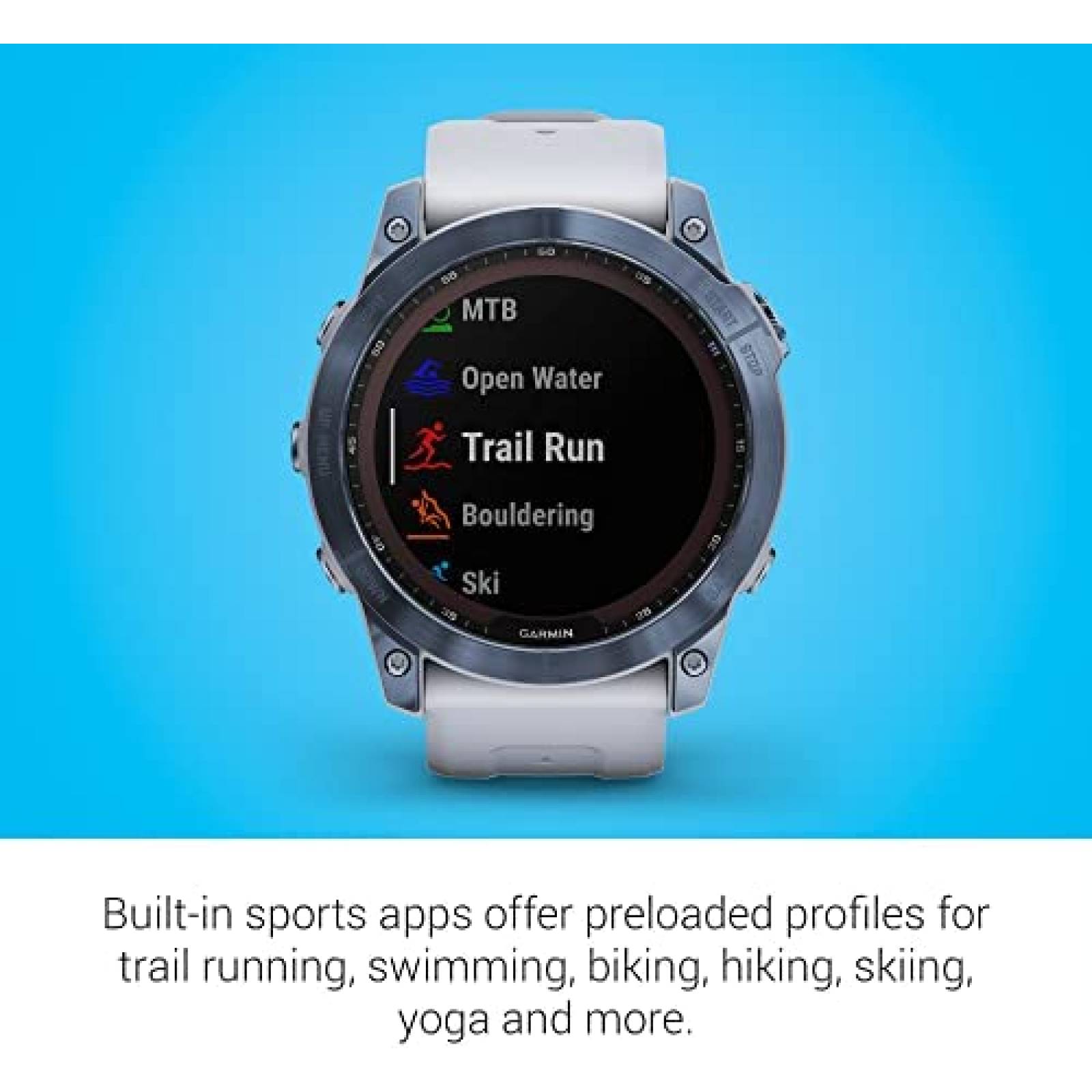 Smartwatch Garmin fenix 7X Sapphire Solar de 1.4'' -Azul