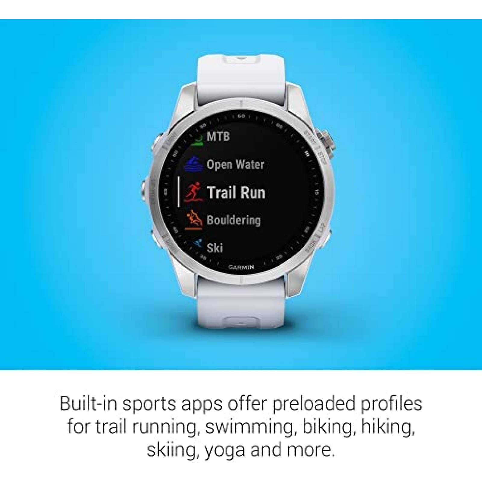 Garmin fenix 7S Plata con correa blanca