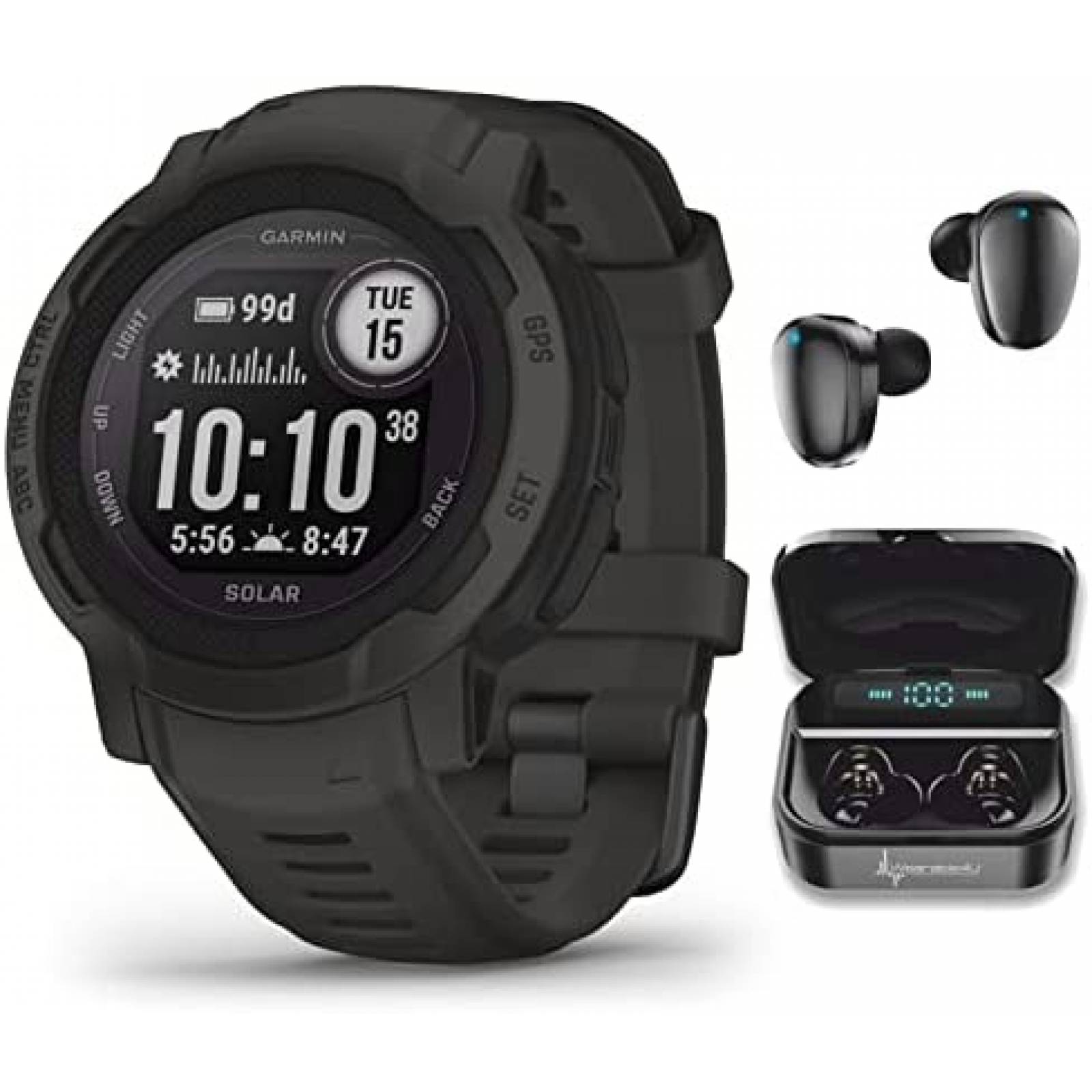 SmartWatch Garmin Instinct 2 Solar Con GPS Carga Solar-Negro