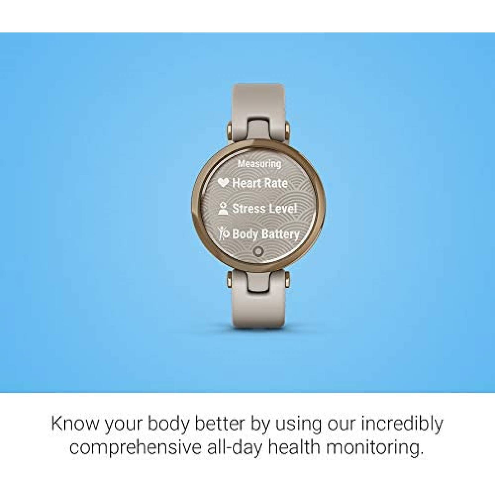 Smartwatch Garmin Lily LCD de 1'' LED con GPS -Dorado