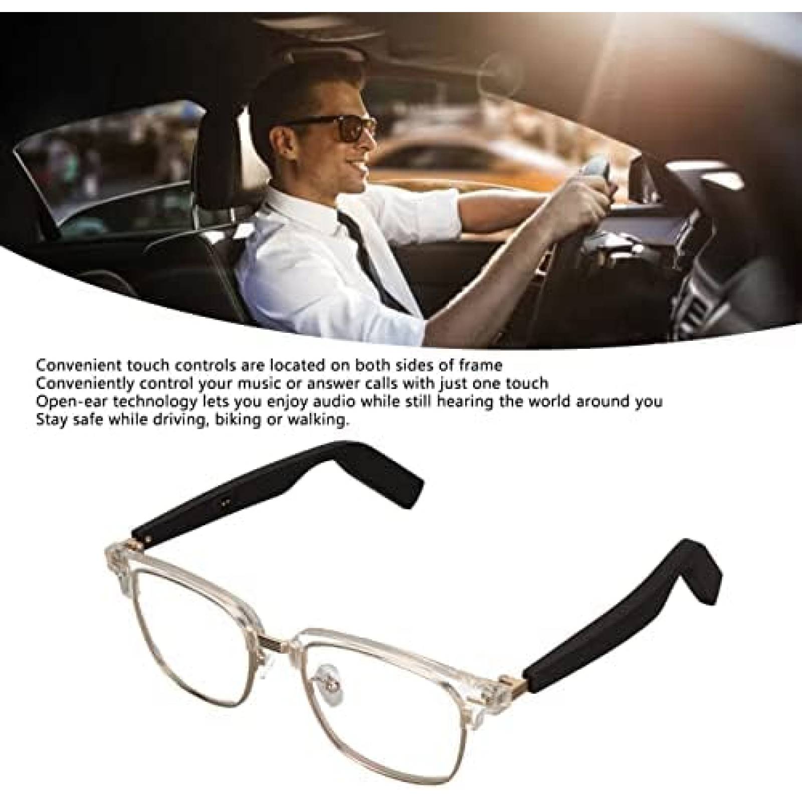 Lentes Smart PUSOKEI Bluetooth Multiusos con Altavoces -Rosa