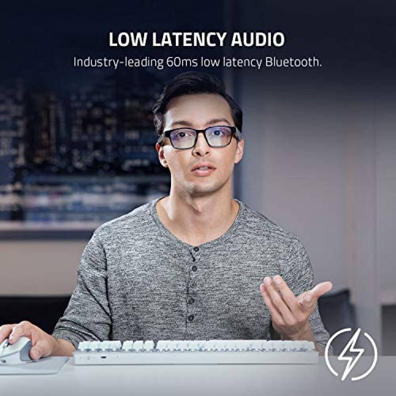 Lentes Inteligentes Razer Anzu Regular Redondos Mic -Negro