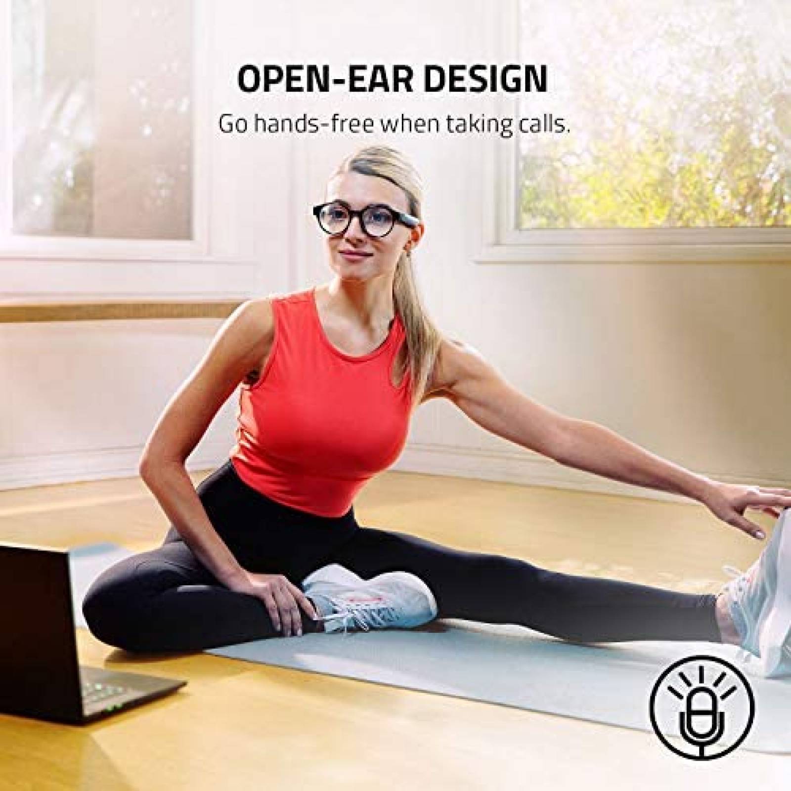 Lentes Inteligentes Razer Anzu Regular Redondos Mic -Negro