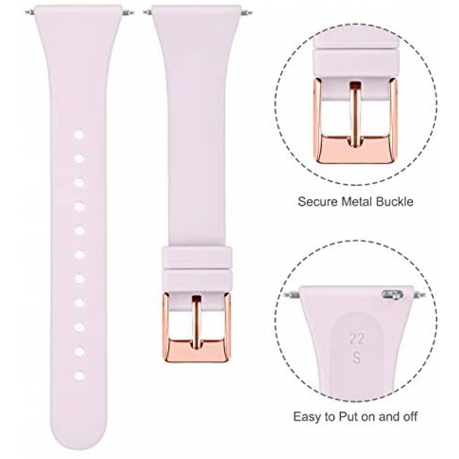 Paquete de 5 correas delgadas compatibles con Fitbit Versa 2, Fitbit Versa,  Fitbit Versa Lite/SE, pulsera de repuesto de silicona para mujeres y