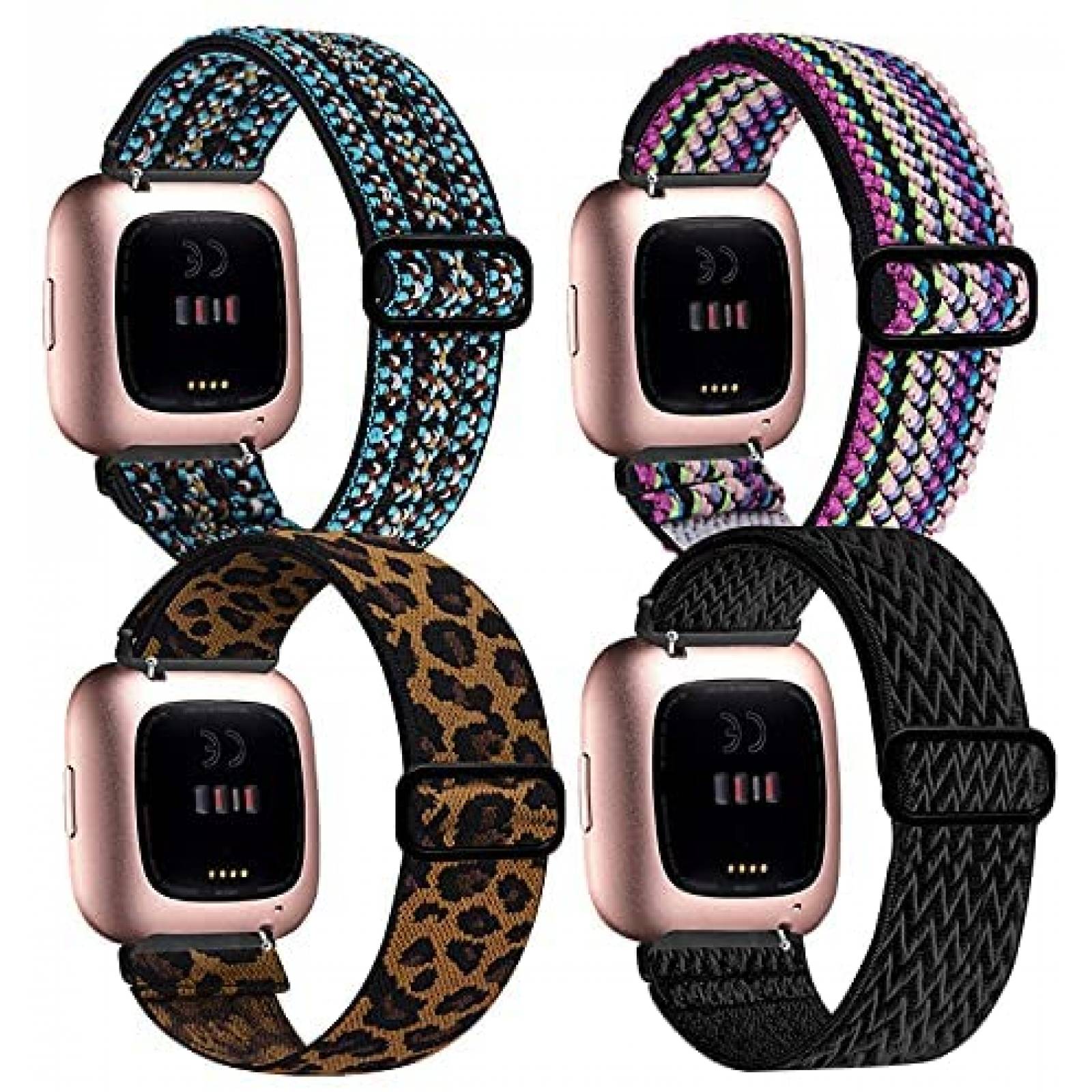 Correa BOTNUW para Fitbit Versa 2 4 Pzs -Multicolor