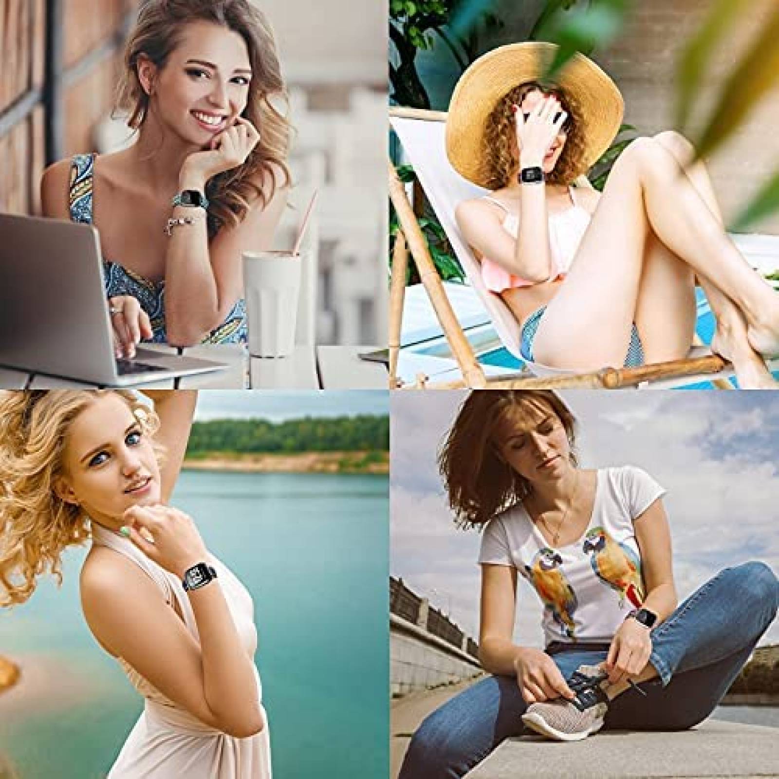 Correa BOTNUW para Fitbit Versa 2 4 Pzs -Multicolor