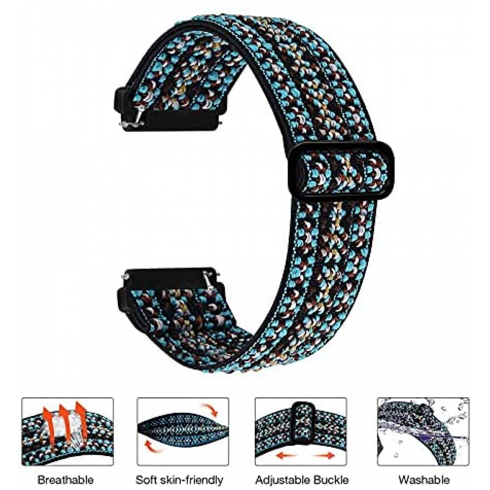 Correa BOTNUW para Fitbit Versa 2 4 Pzs -Multicolor