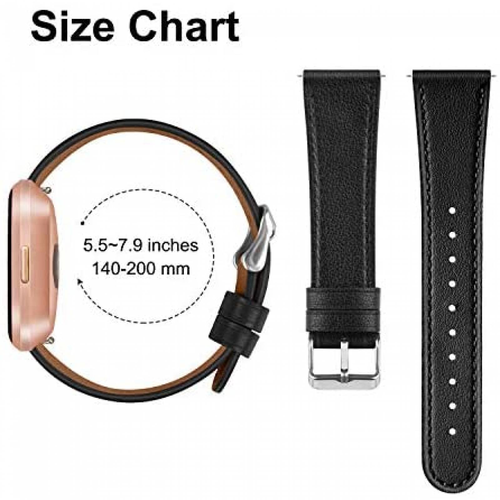 Correa smartwatch Mugust Fitbit Versa 2 Compatible 2unidades