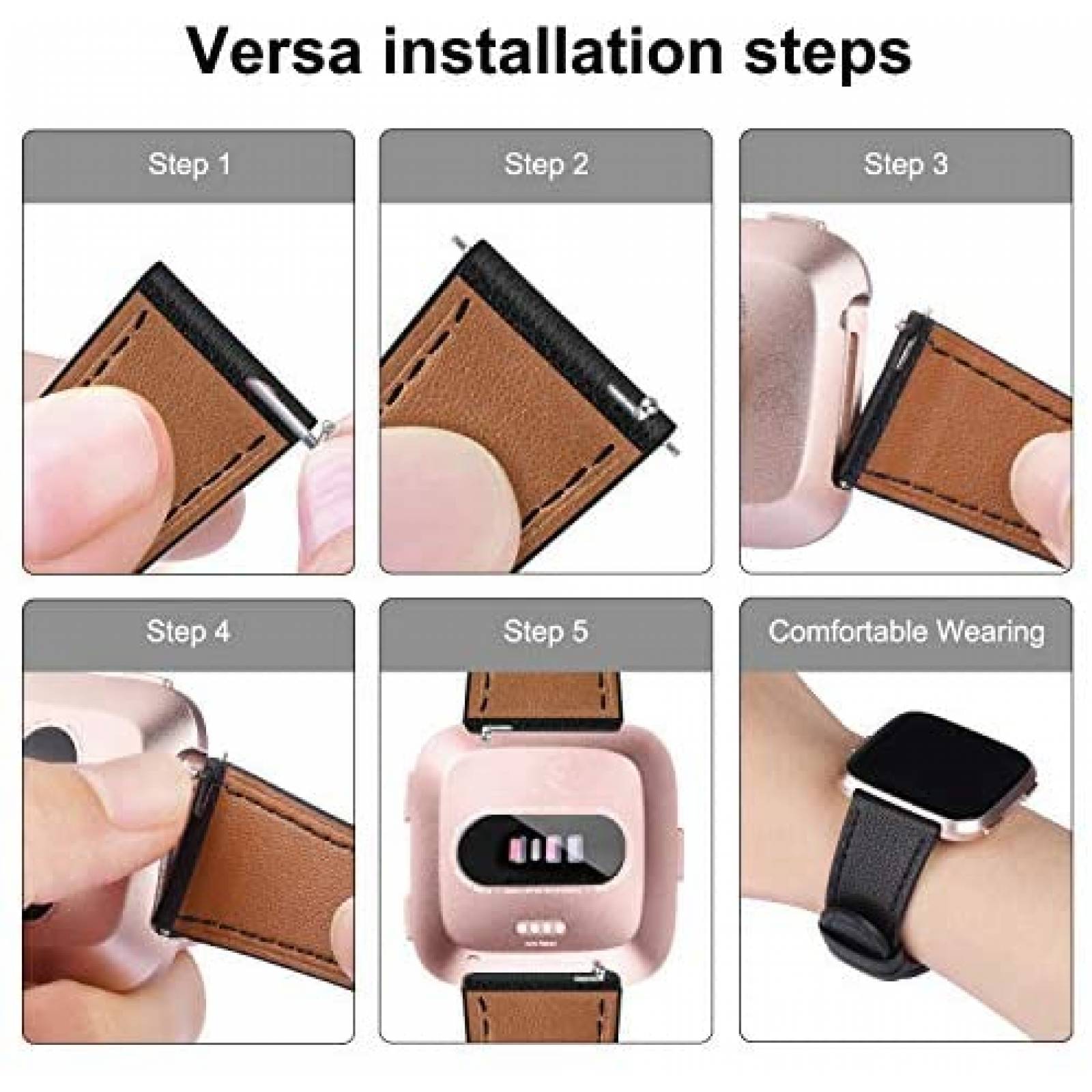 Correa smartwatch Mugust Fitbit Versa 2 Compatible 2unidades