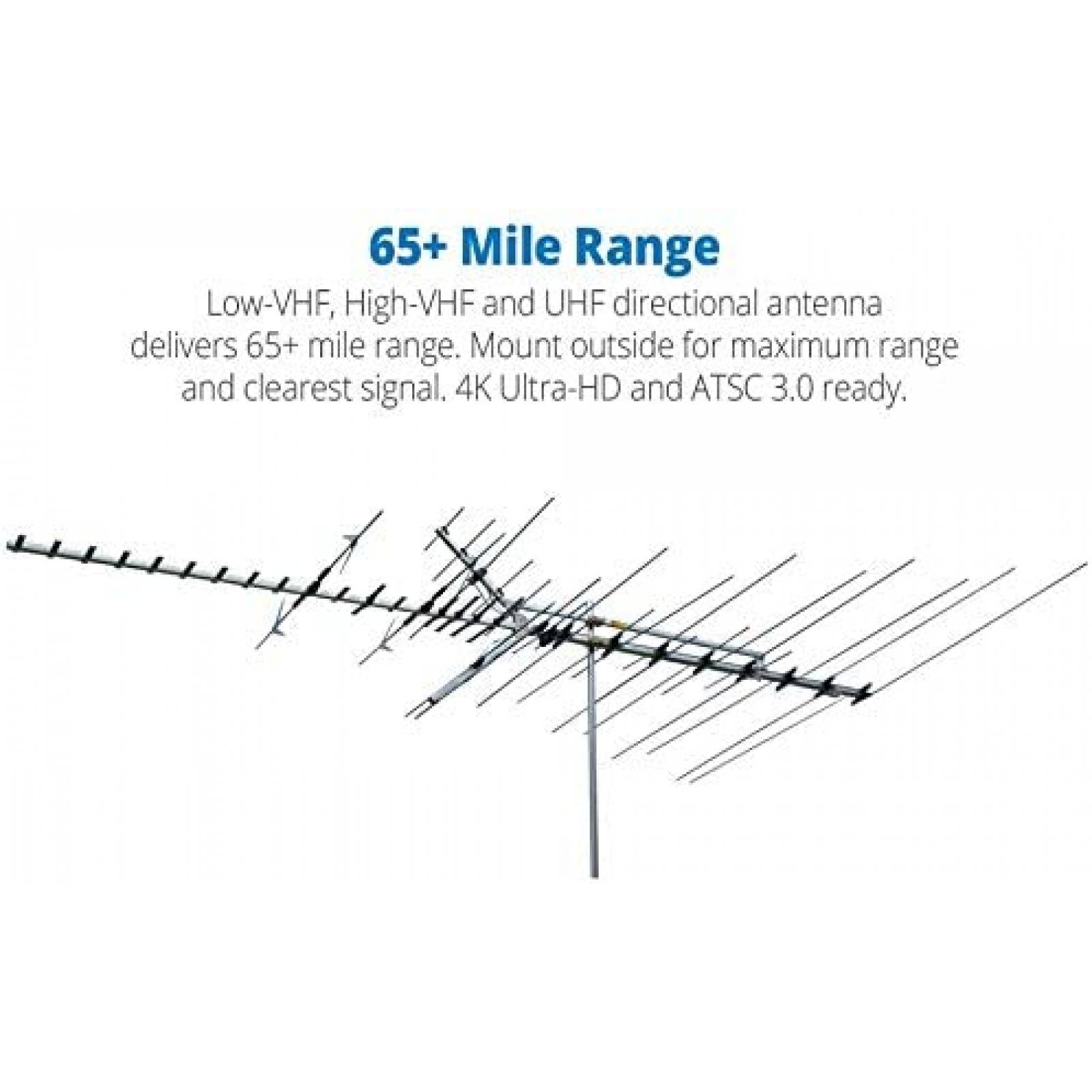 Antena Winegard HD8200A mas de 65+ millas -Plateado