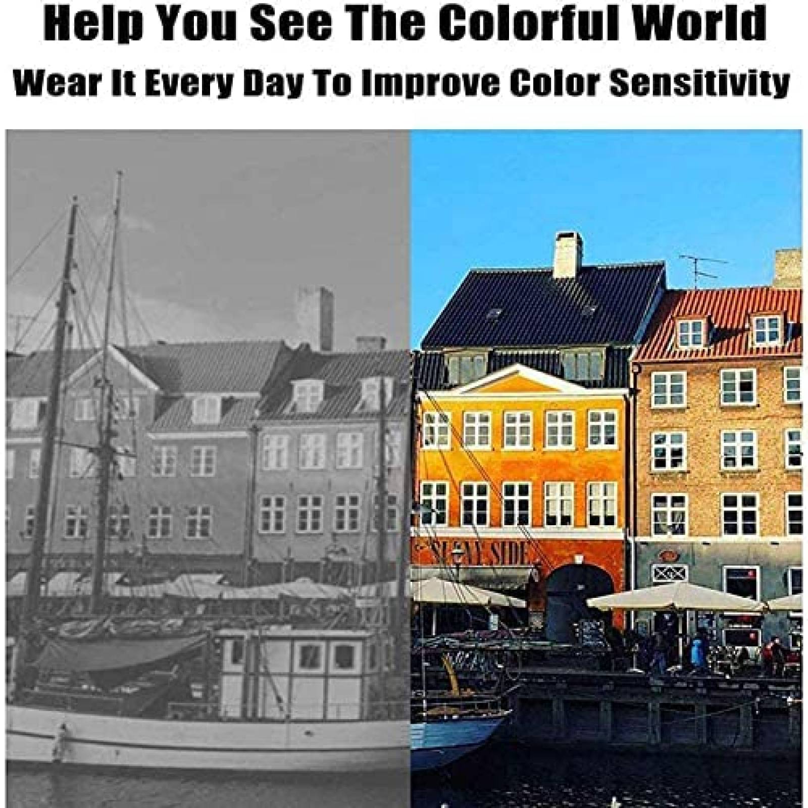 Kit Lentes para Daltonismo Tvindkirdod con Estuche -Negro