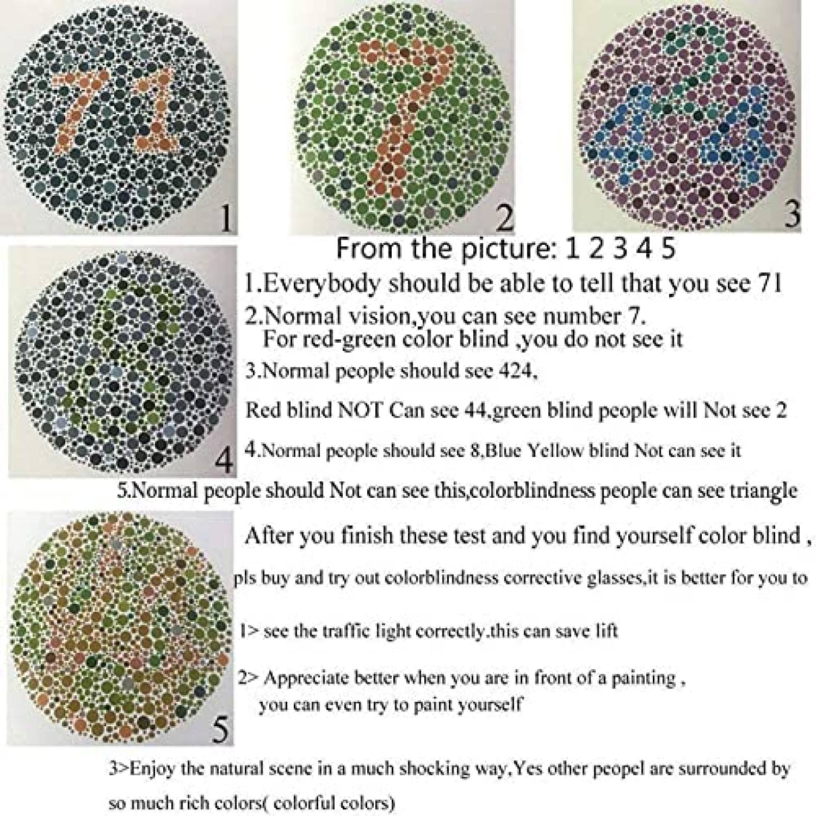 Kit Lentes para Daltonismo Tvindkirdod con Estuche -Negro