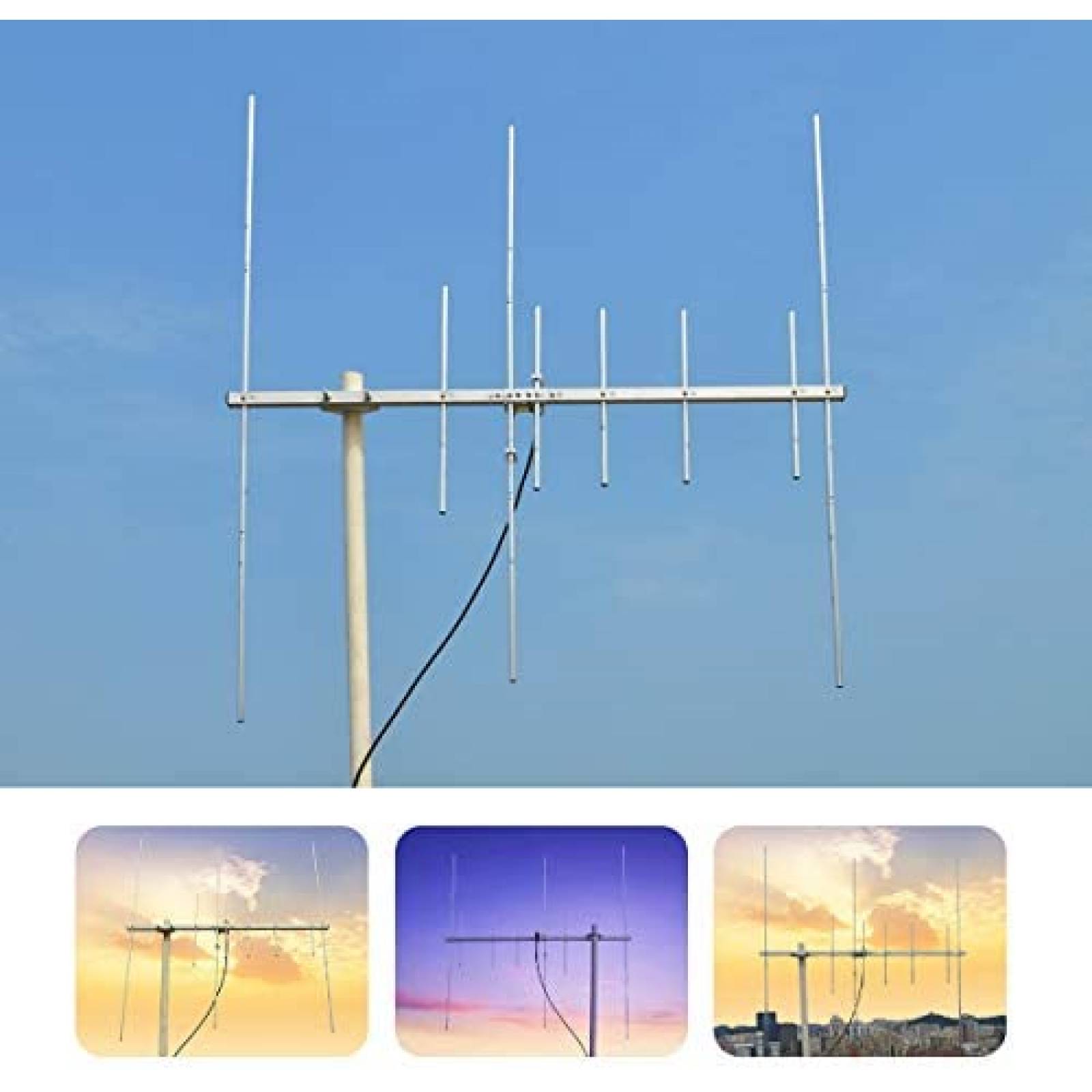 Antena UAYESOK TW-YG08 Banda Dual 2m 70cm VHF UHF Yagi