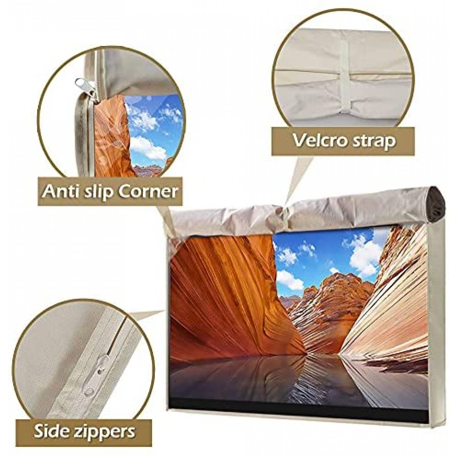 Funda de TV IC ICLOVER para exteriores 40 a 43" impermeable