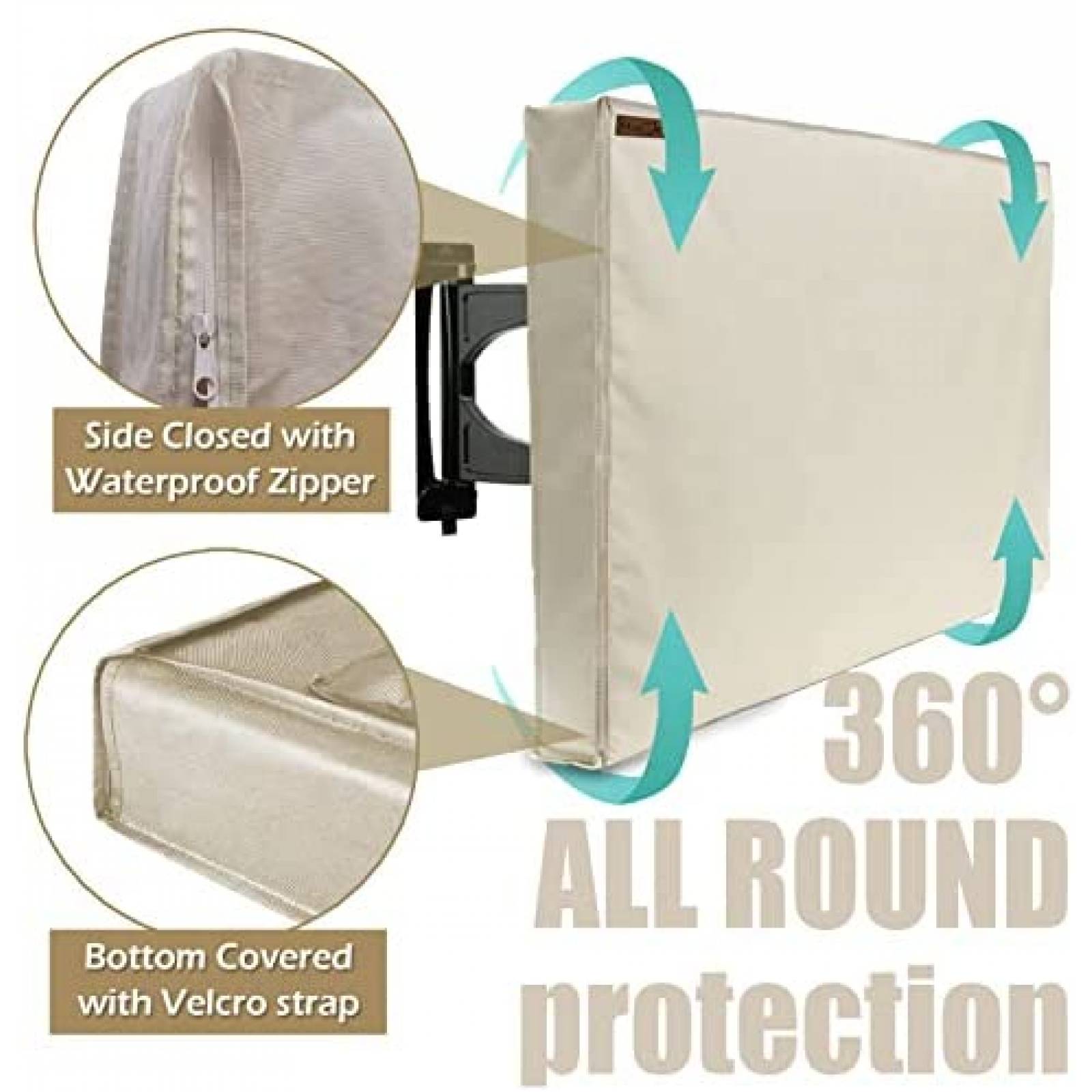 Funda de TV IC ICLOVER para exteriores 40 a 43" impermeable