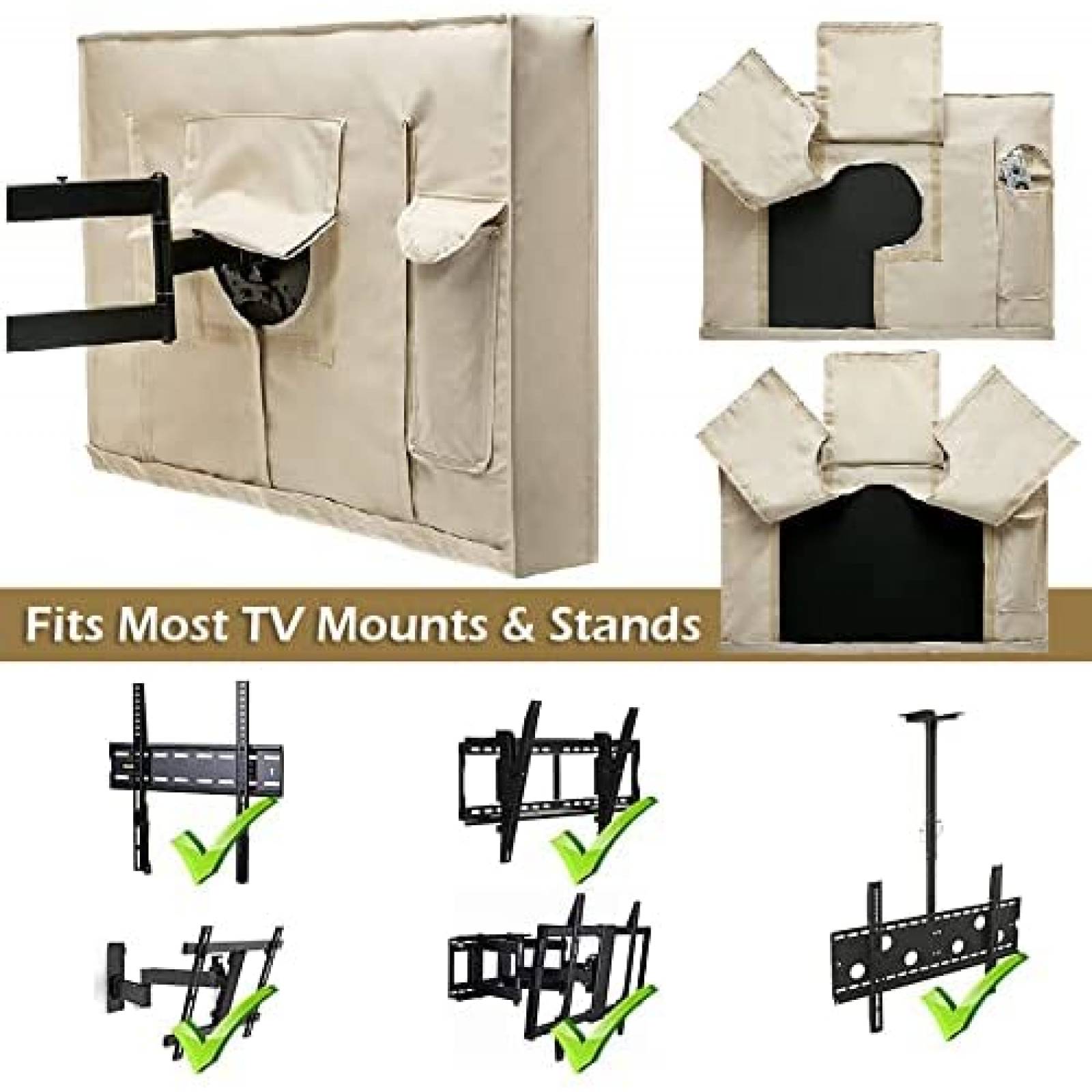 Funda de TV IC ICLOVER para exteriores 40 a 43" impermeable