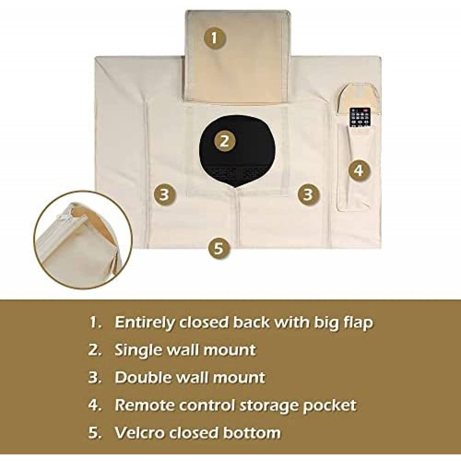 Funda de TV IC ICLOVER para exteriores 40 a 43" impermeable