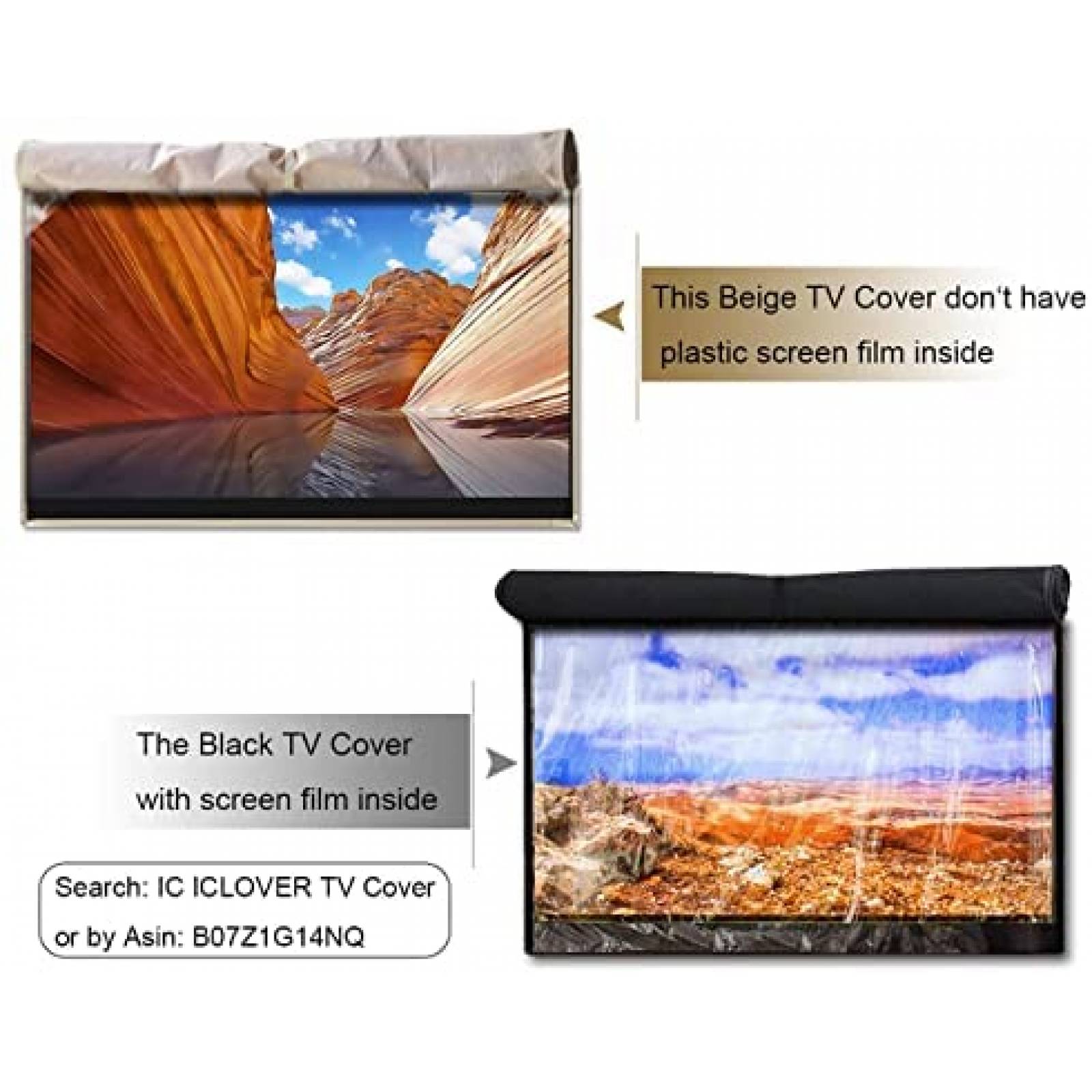 Funda de TV IC ICLOVER para exteriores 40 a 43" impermeable