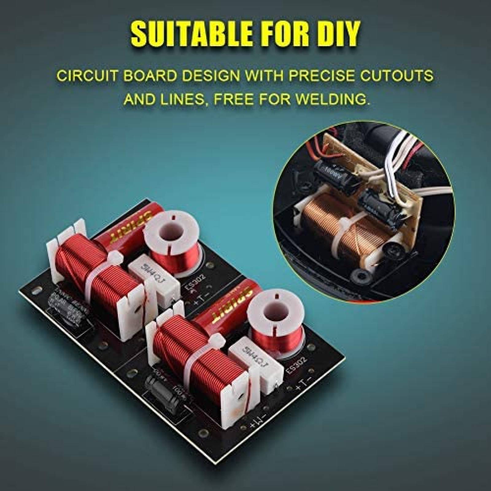 Divisor de Frecuencia ASHATA 2 pzs Filtro de Sonido Hi-Fi