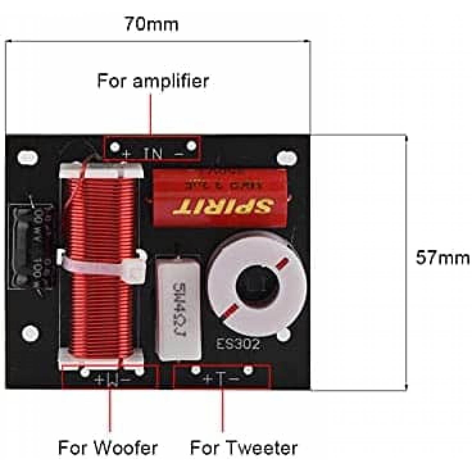 Divisor de Frecuencia ASHATA 2 pzs Filtro de Sonido Hi-Fi