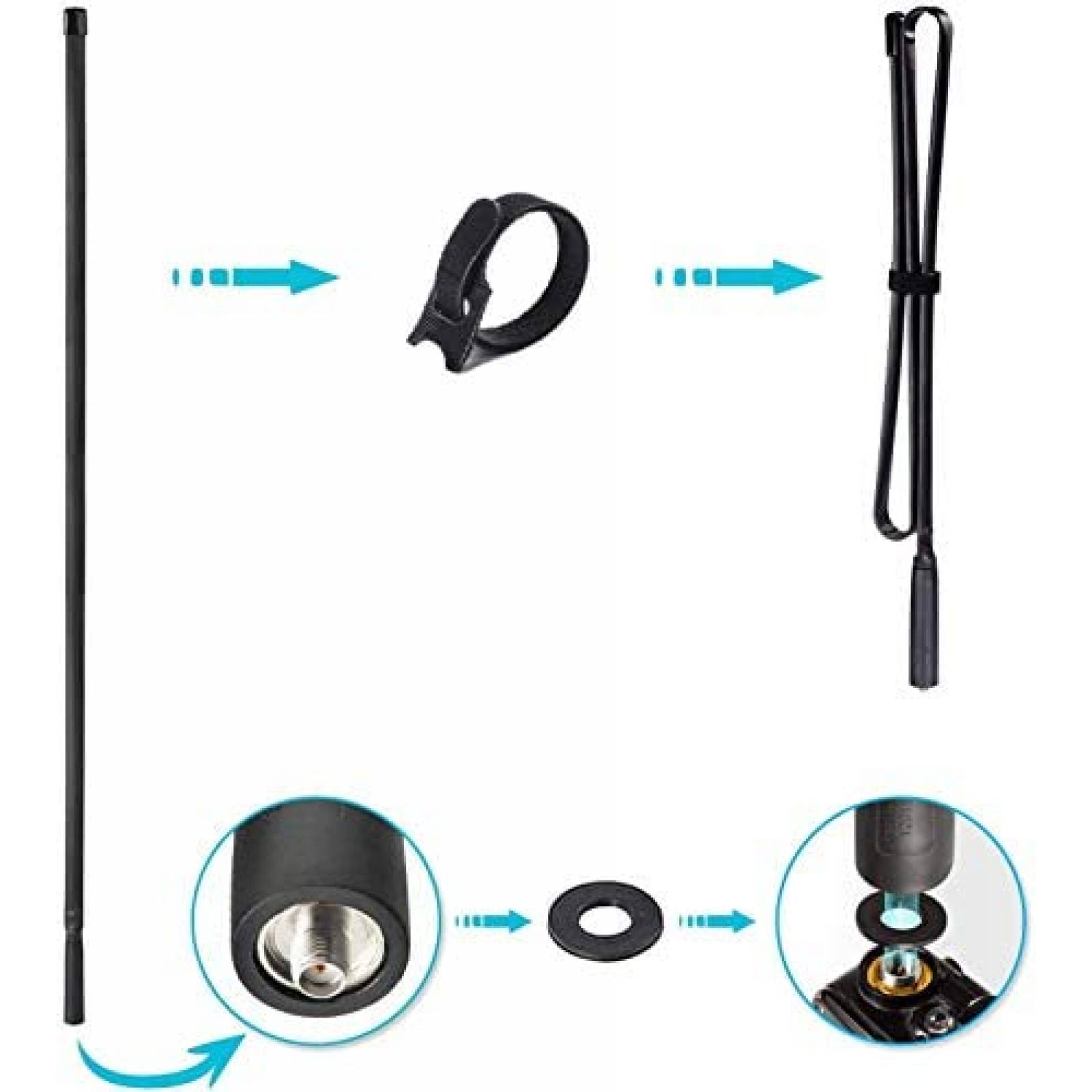 Antena para Radio BINGFU Tactica de 50 Ohm/42.5'' -Negro